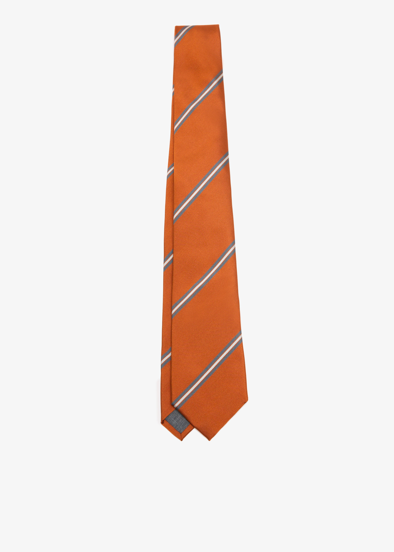 

Striped silk tie, Orange