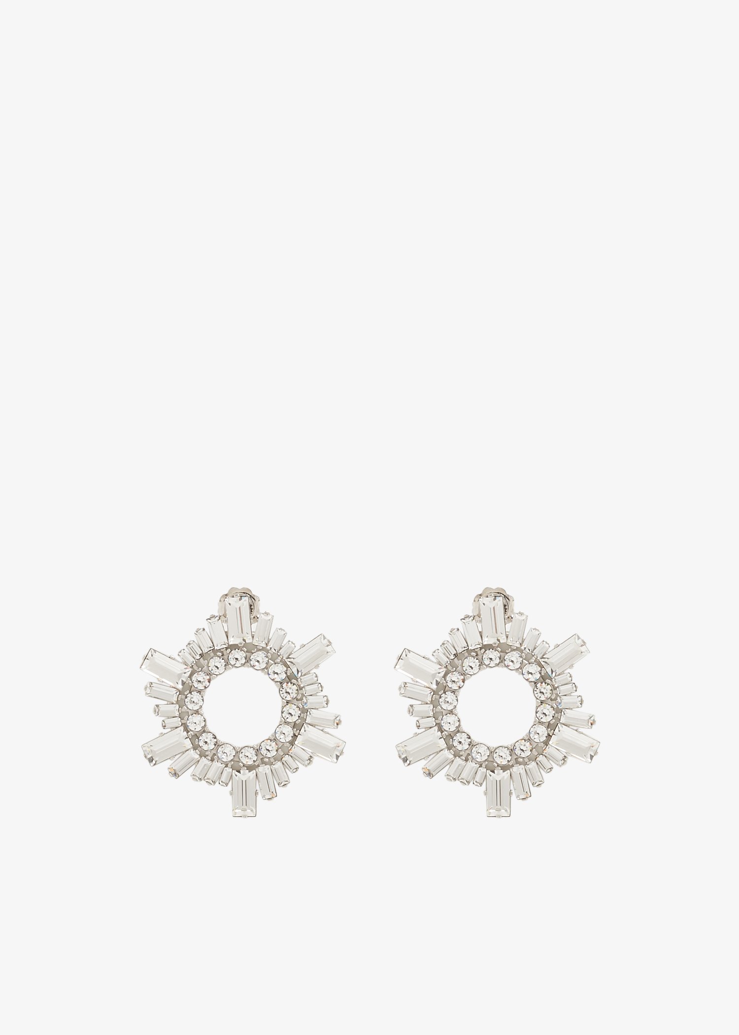 

Begum mini crystal earrings, Silver