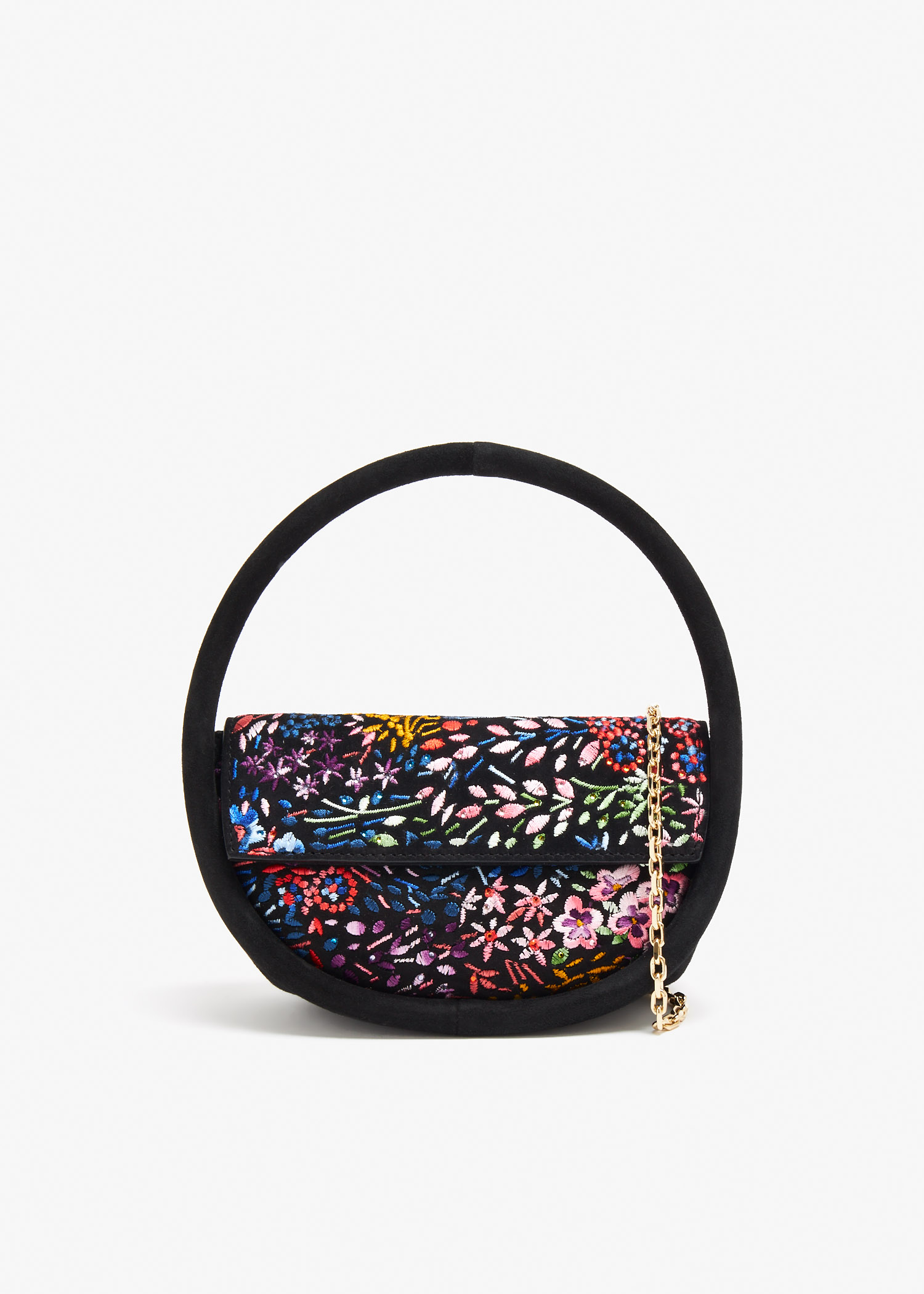 

Mini Gaga floral embroidery bag, Black