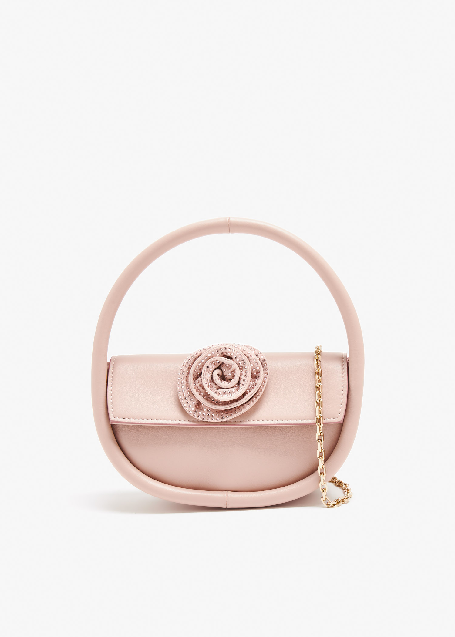 

Mini Gaga crystal flower bag, Pink