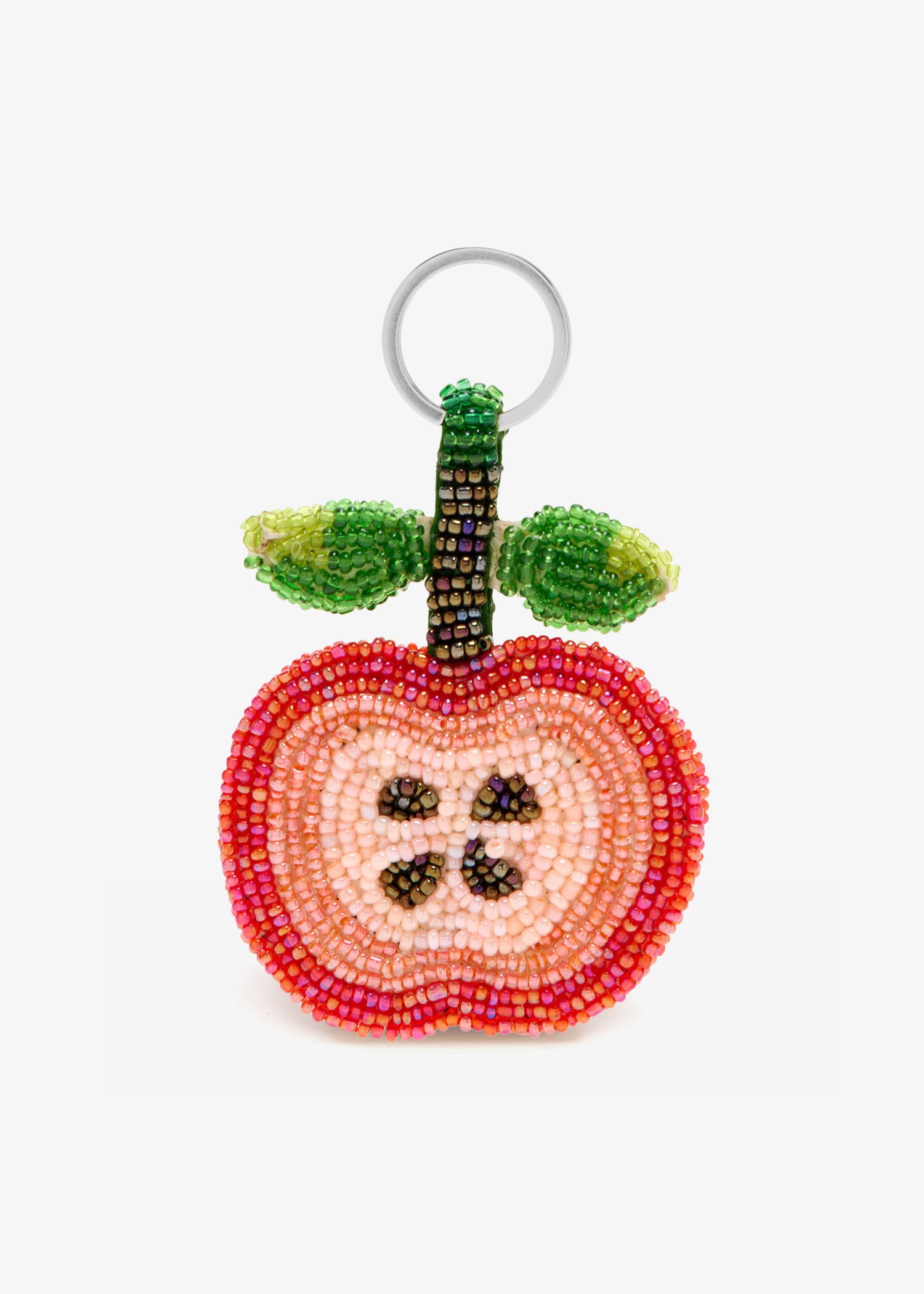 

Apple beaded keyring, Multicolored