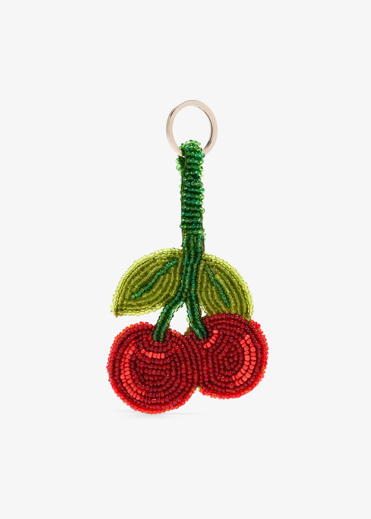 

Cherry beaded keyring, Multicolored