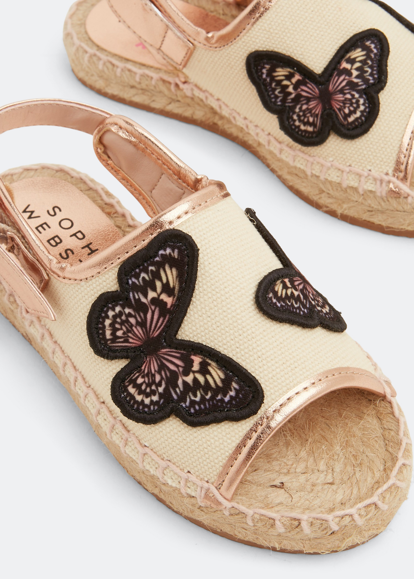 

Butterfly espadrille sandals, Beige
