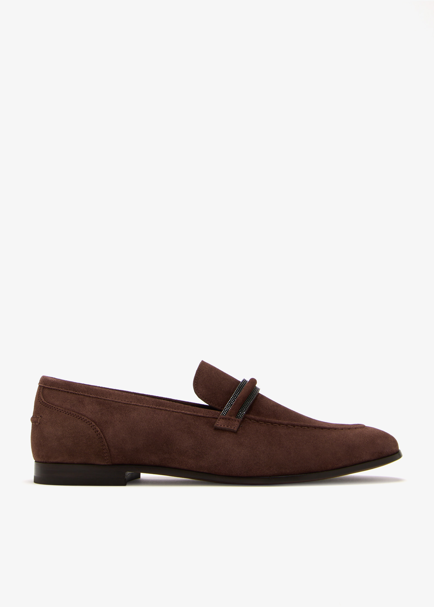 

Suede penny loafers, Brown