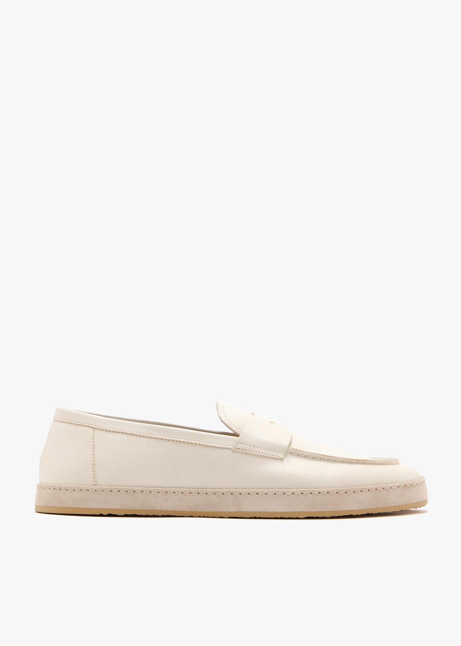 

Penny strap loafers, White
