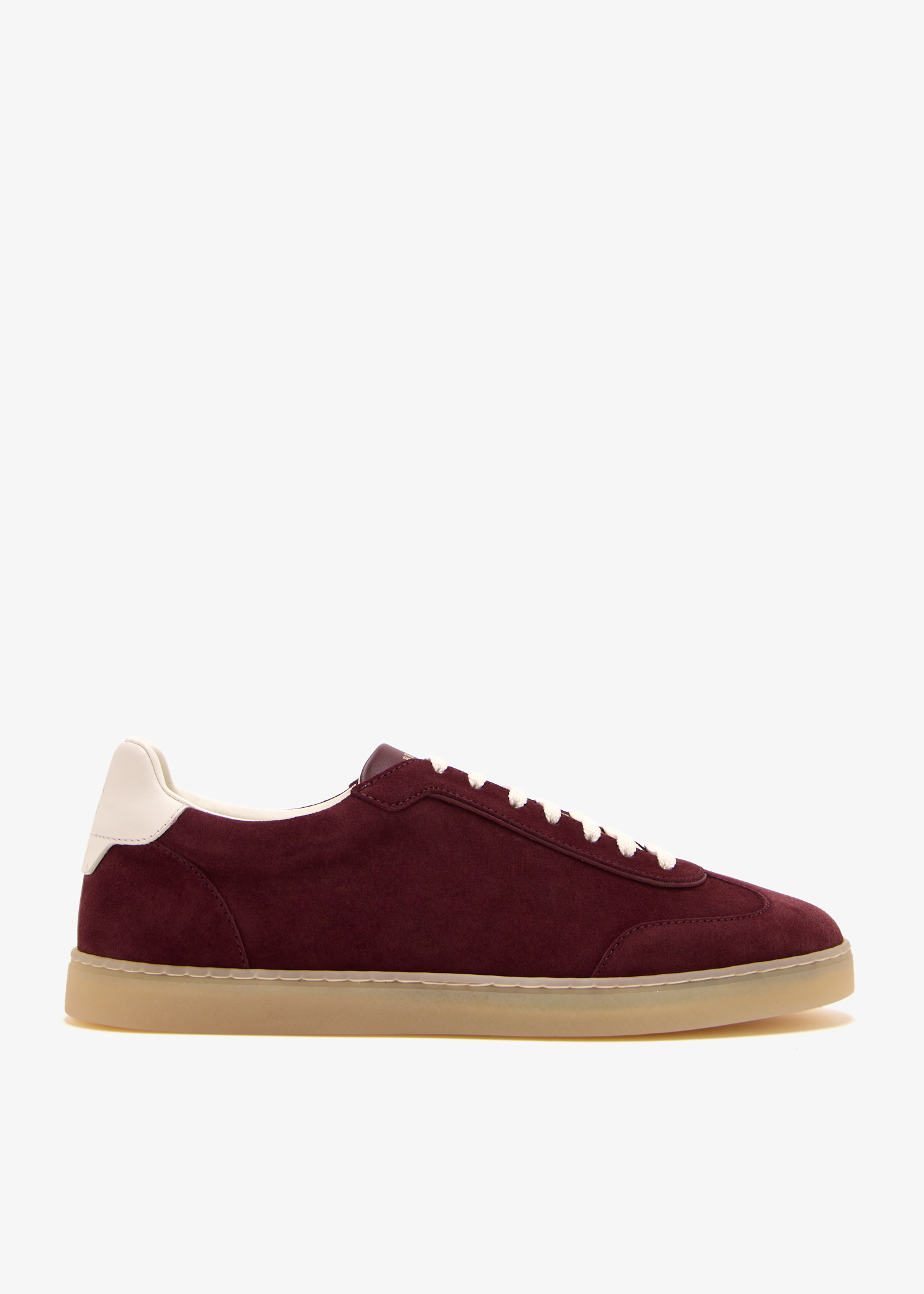 

Washed suede sneakers, Burgundy