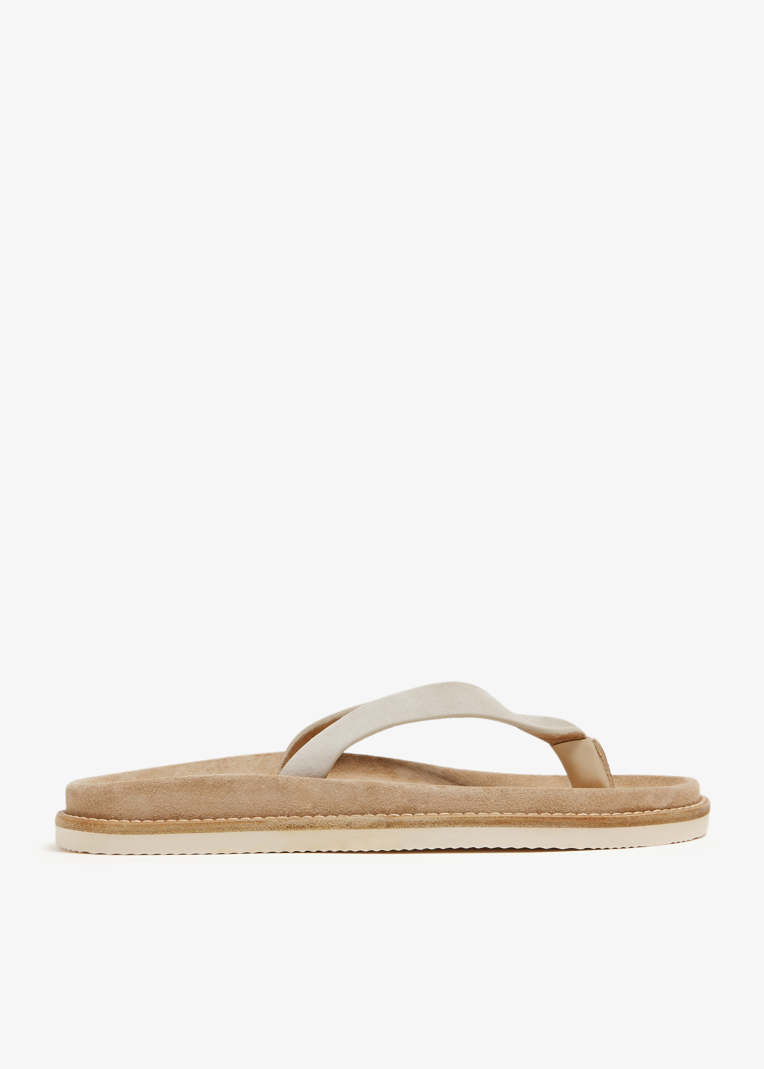 

Suede flip flops, Grey