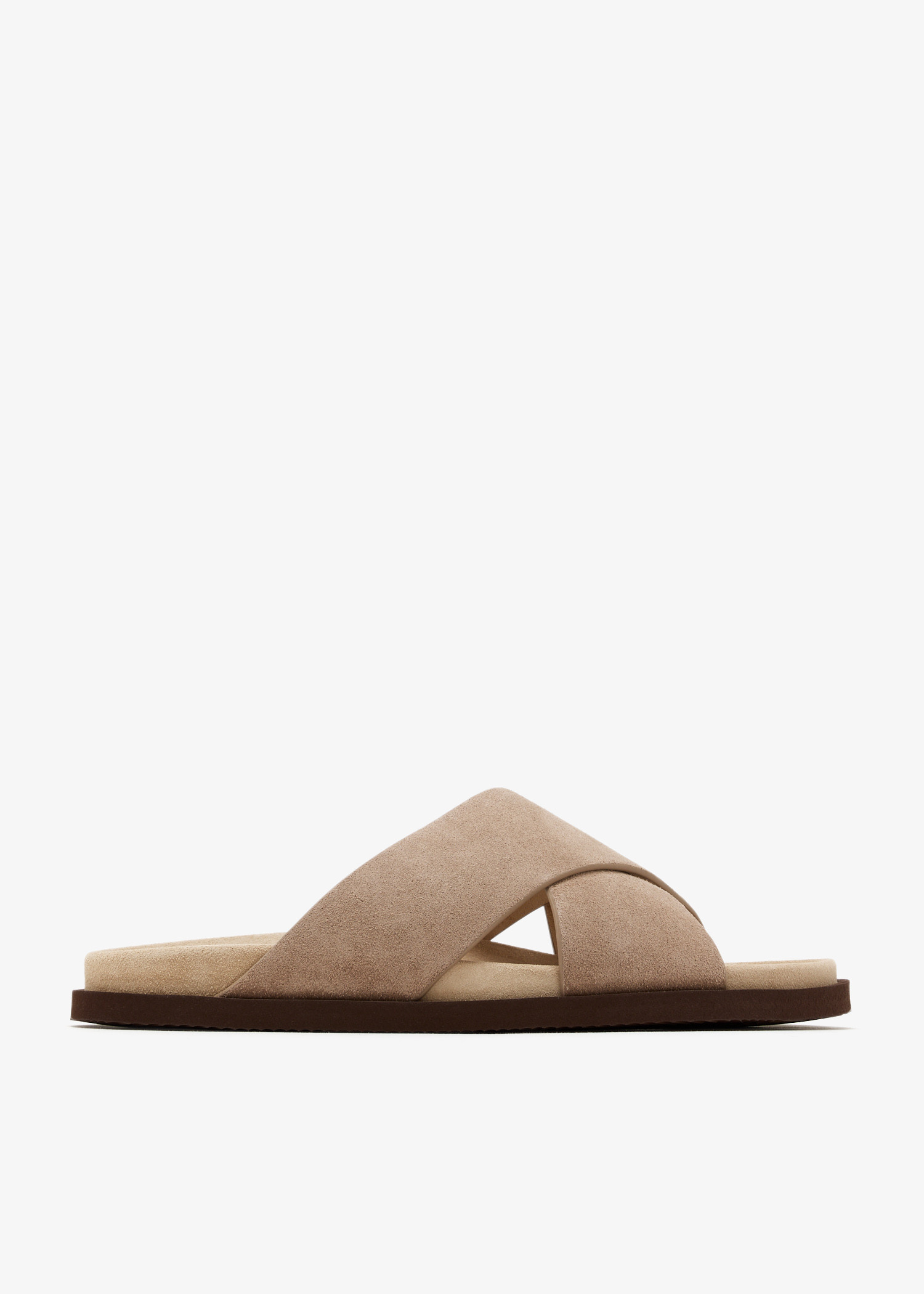 

Suede sandals, Taupe