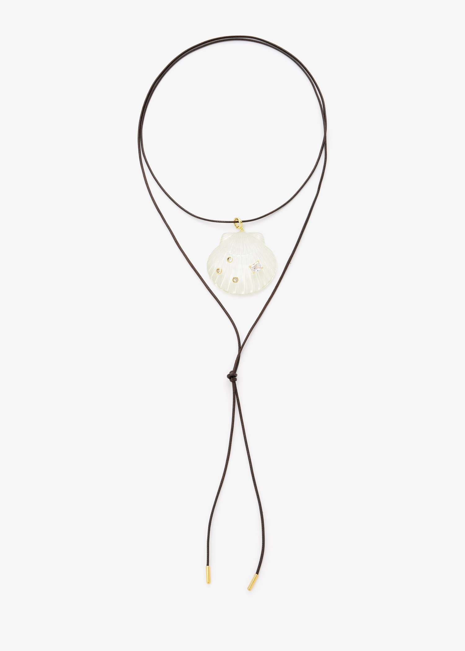 

Vieira wrap necklace, White
