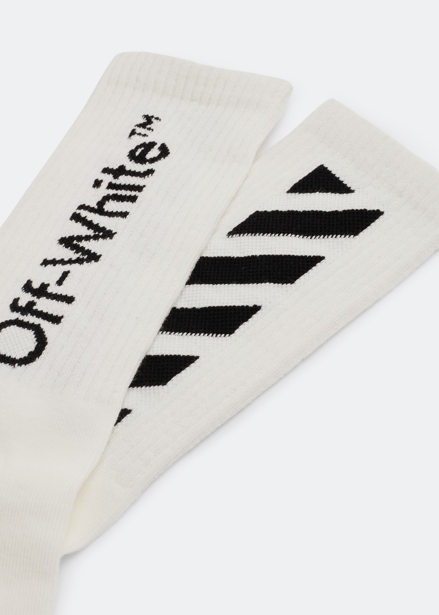 

Diagonal socks, White