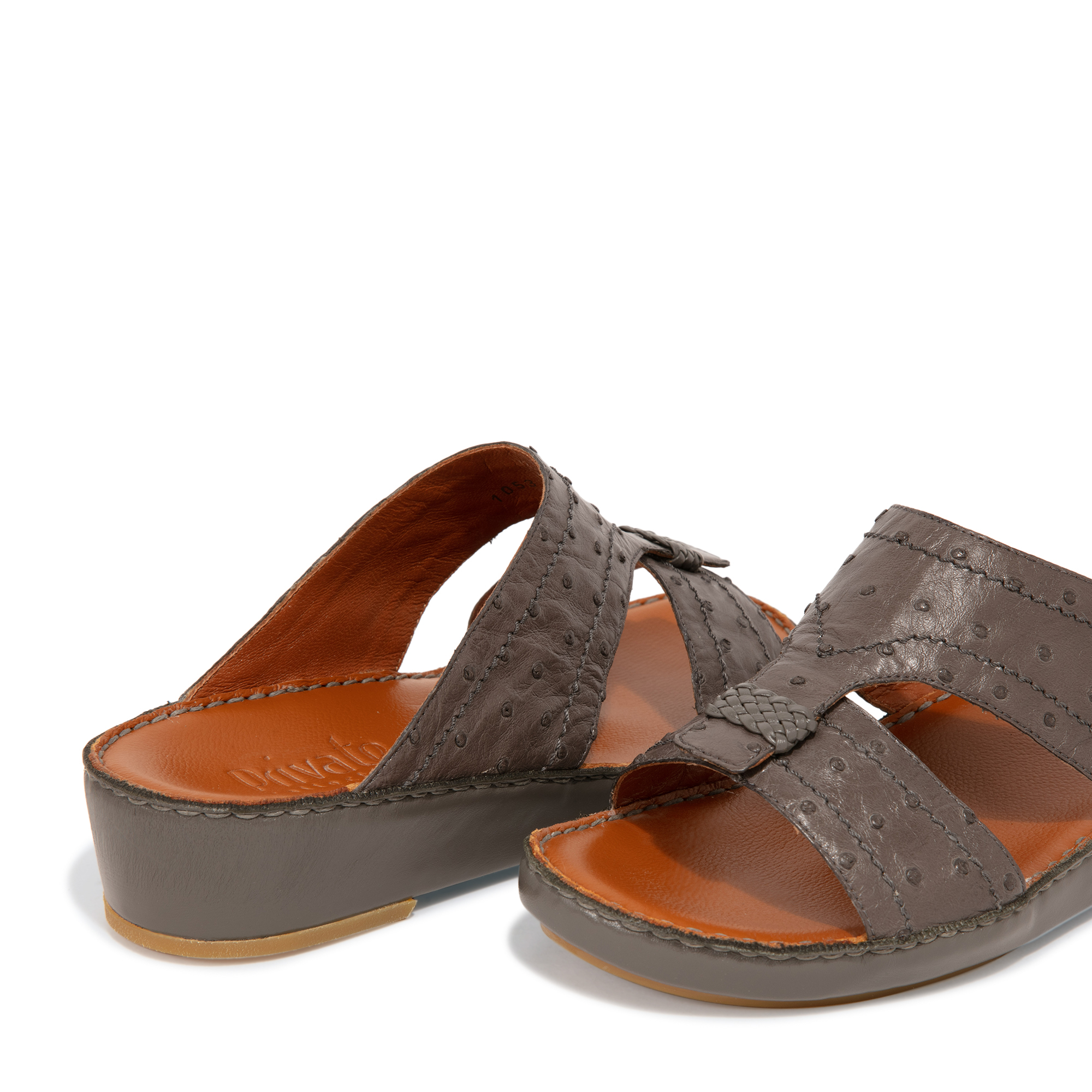 

Clessidra Ostrich sandals, Brown