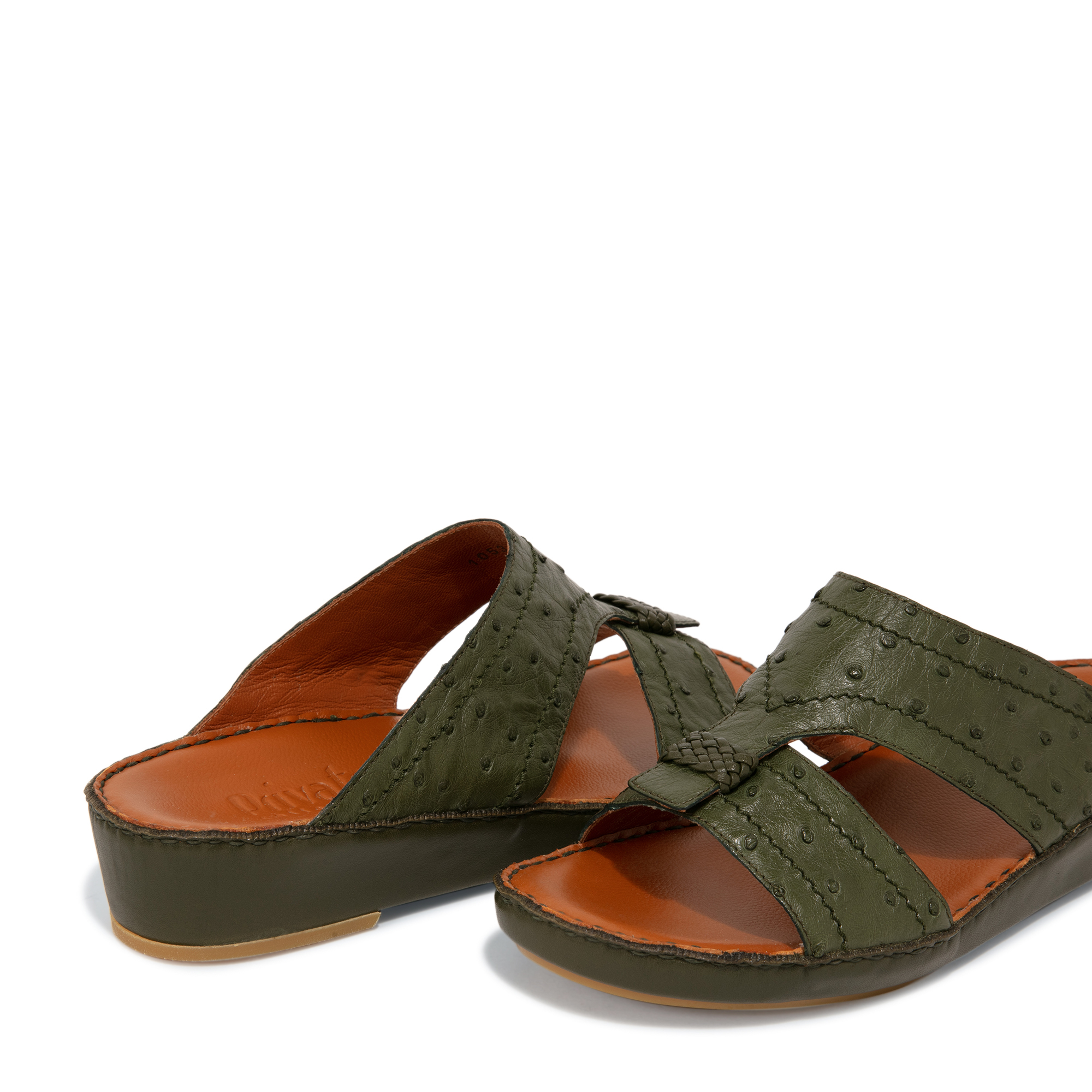 

Clessidra Ostrich sandals, Green