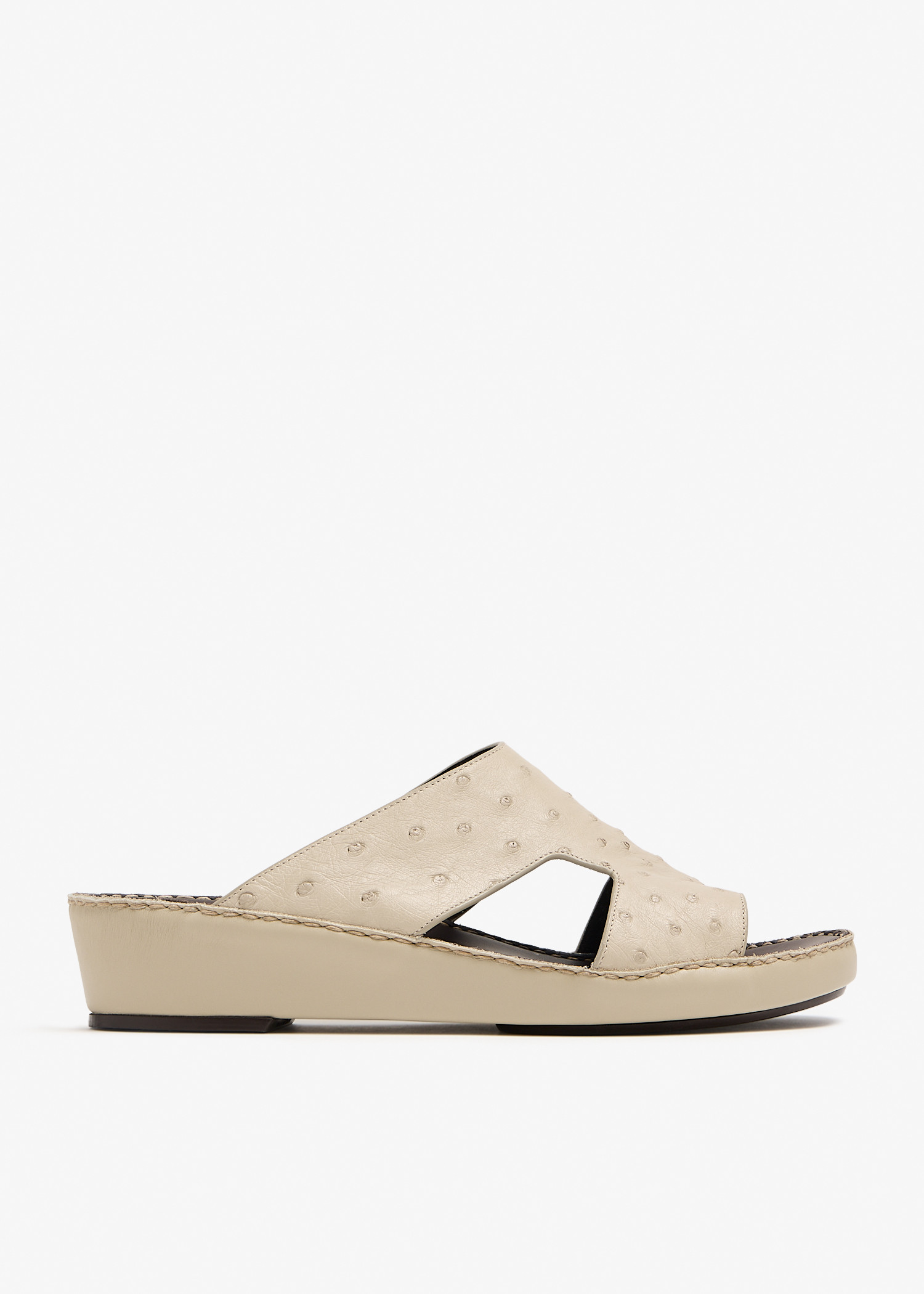 

Arca Ostrich sandals, White