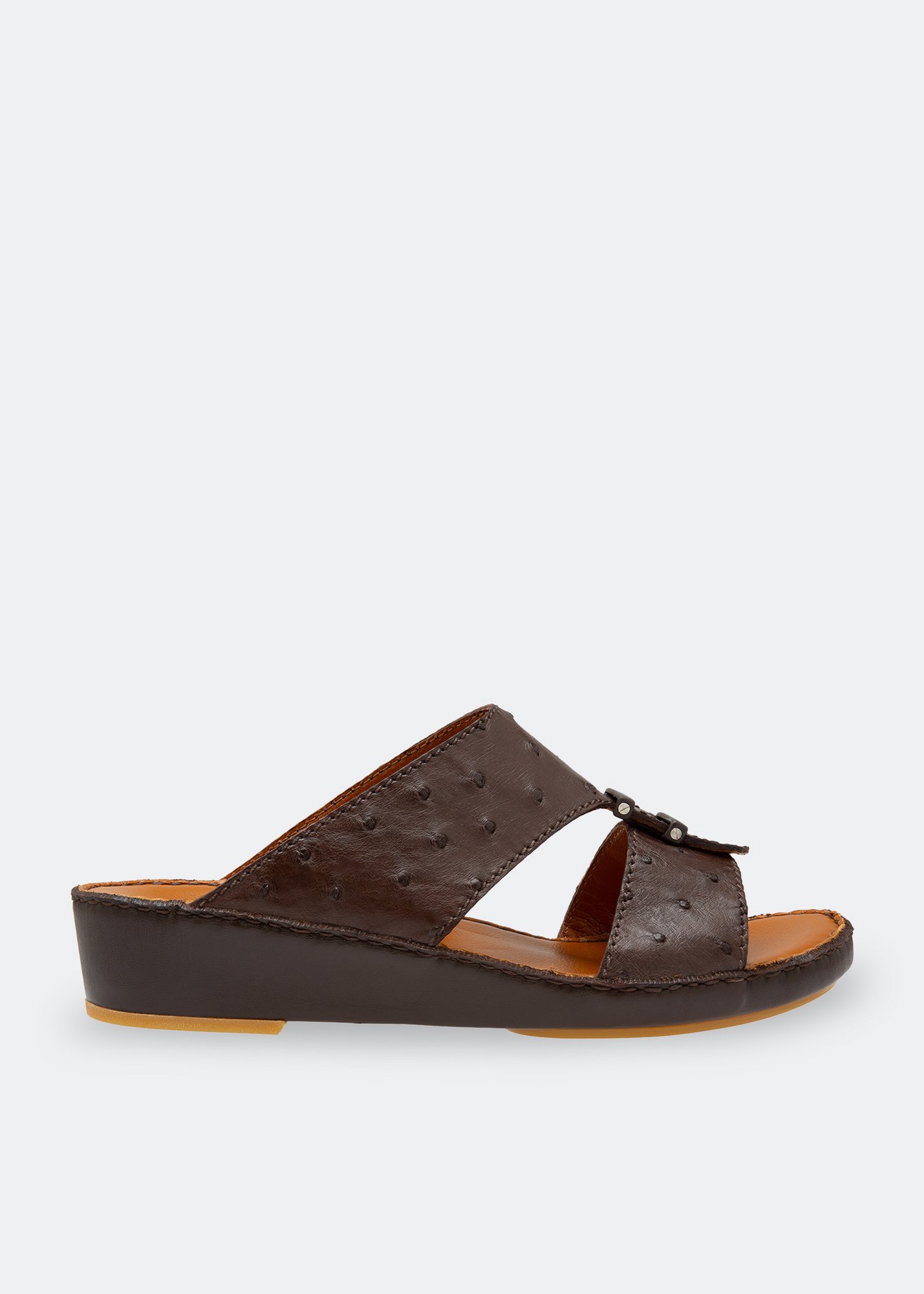 

Ostrich leather sandals, Brown