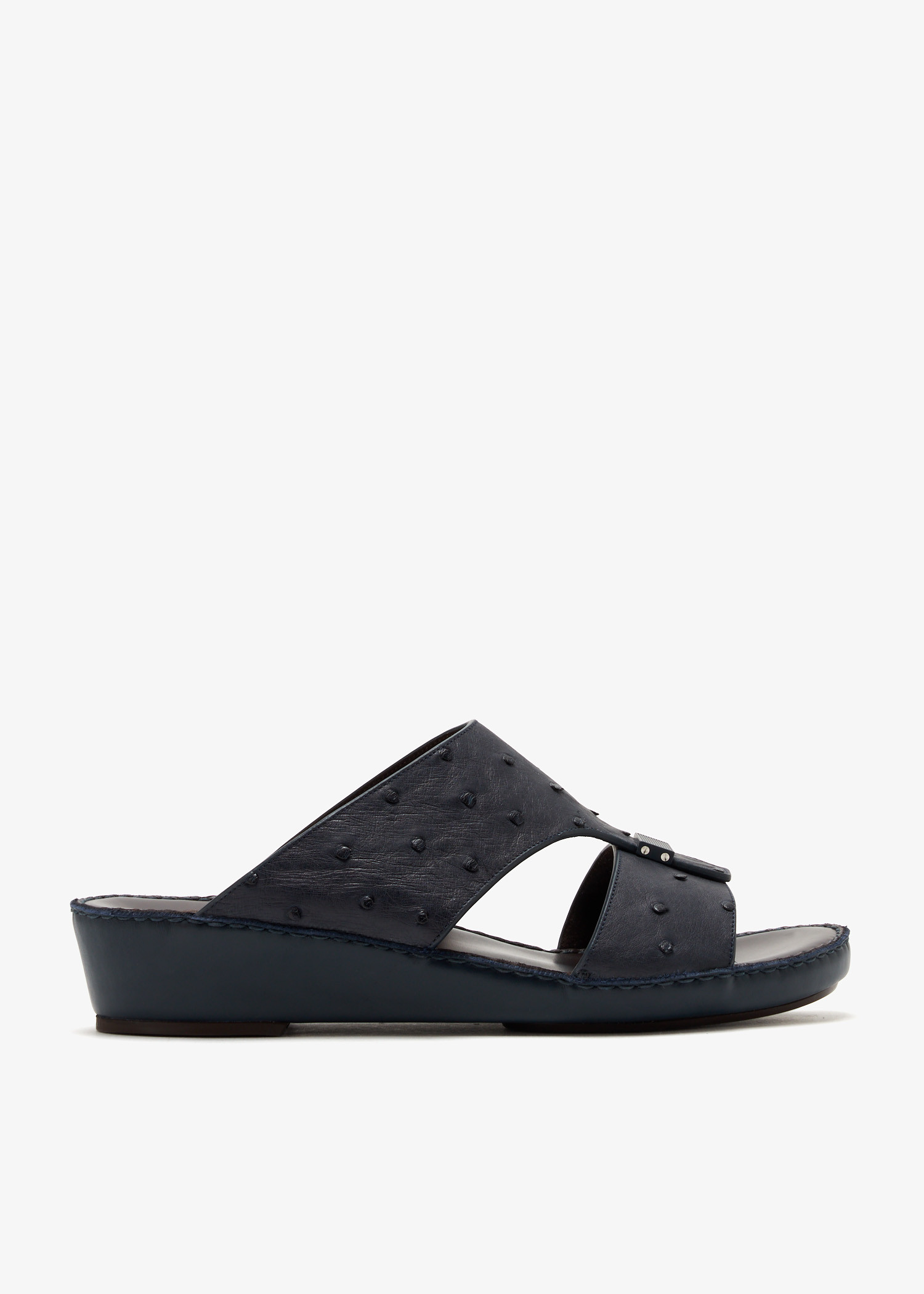 

Cerchio Gomato Ostrich-leather sandals, Navy