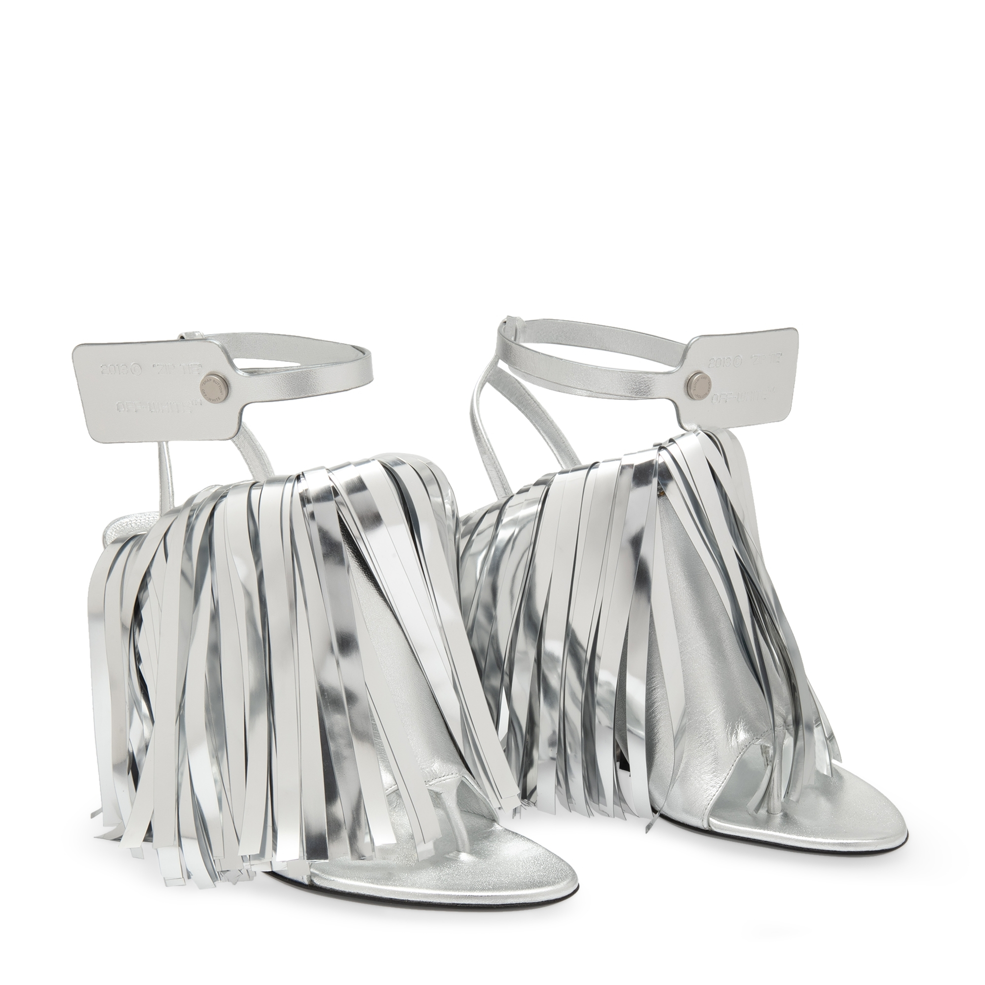 

Fringe sandals, Silver