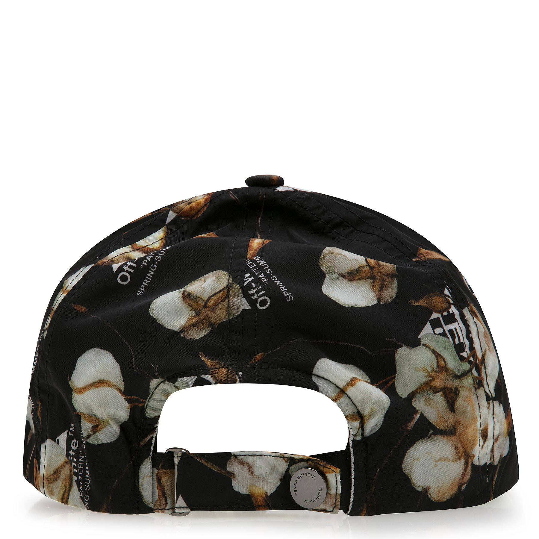 

Floral baseball cap, Black