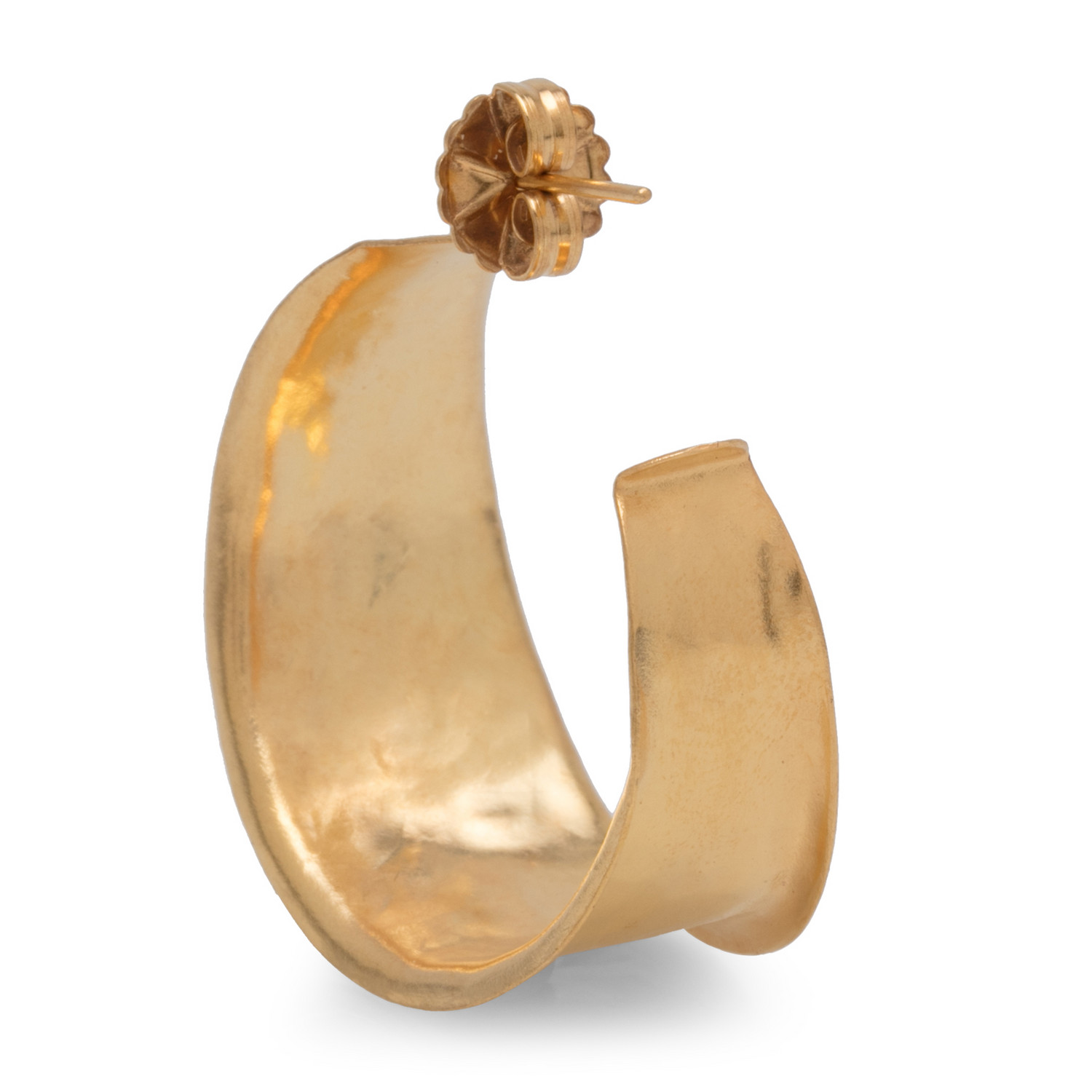 

Wide hoop earrings, Gold
