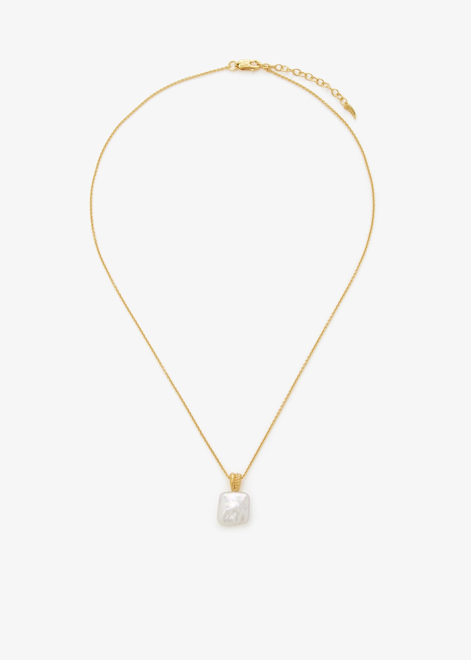 

Square Pearl Baya pendant necklace, Gold