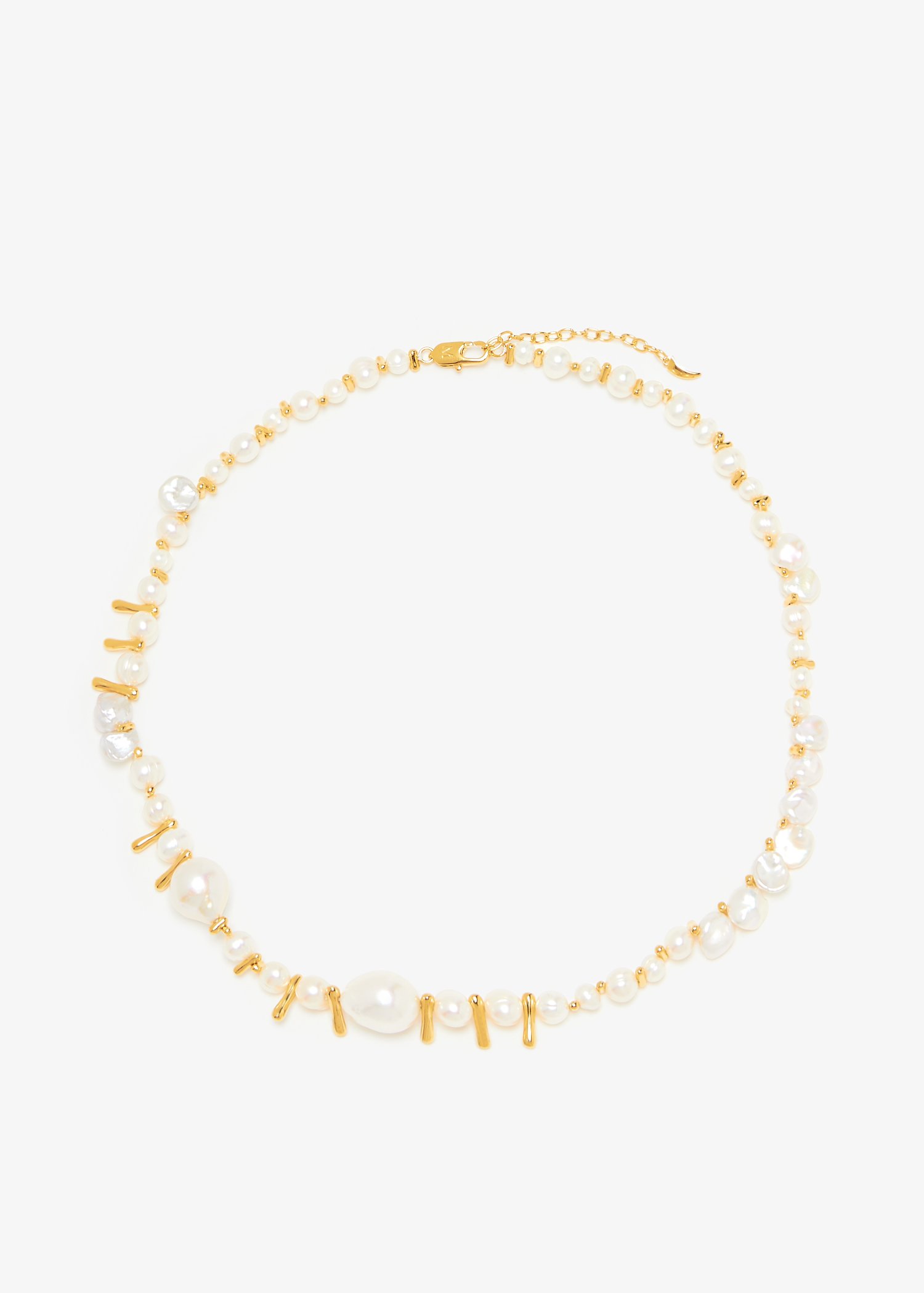 

Mixed Pearl Statement beaded necklace, Gold
