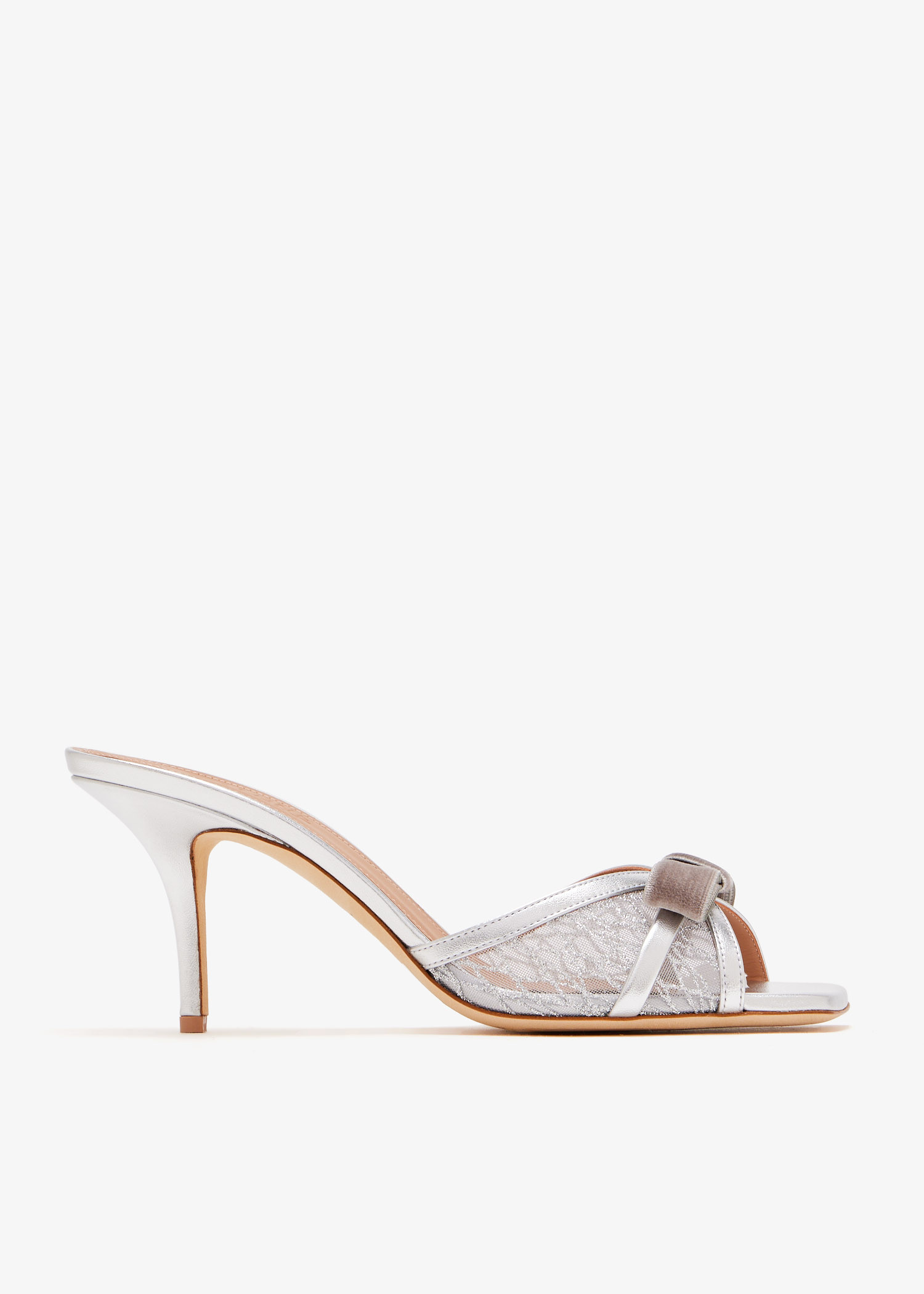

Perla 70 mules, Silver