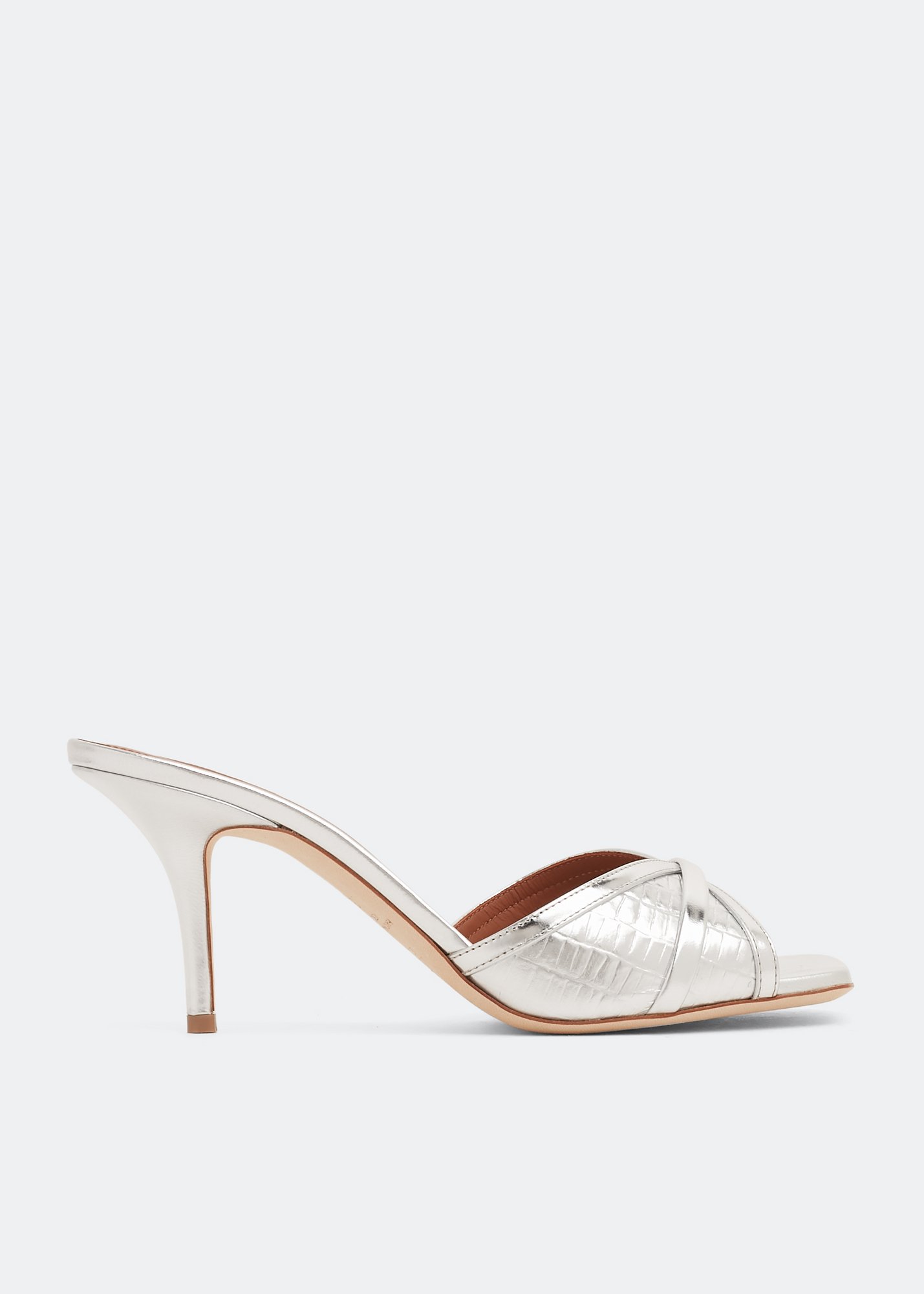 

Perla mules, Silver