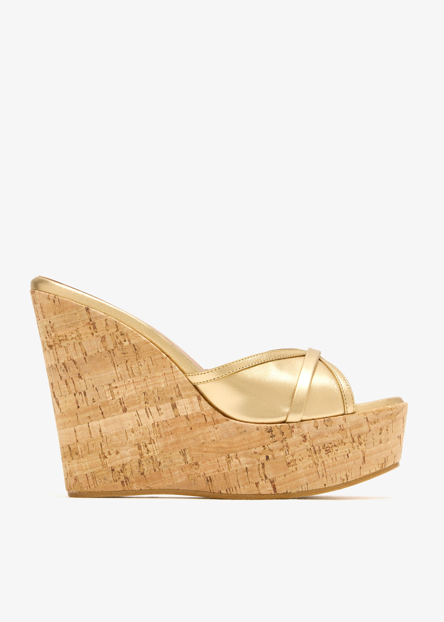 

Perla 110 wedge sandals, Gold
