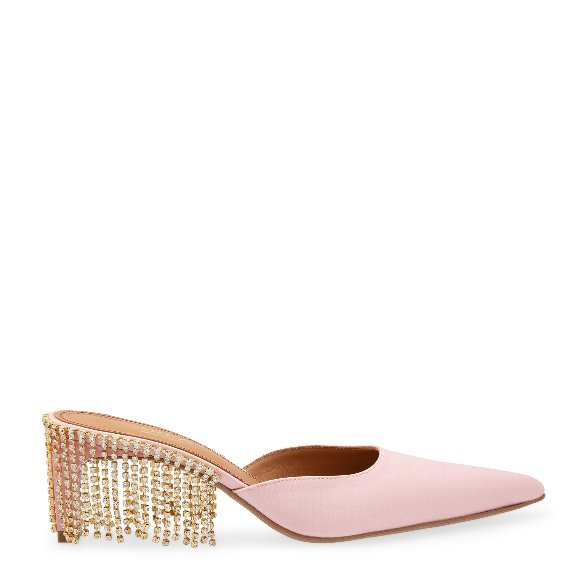 

Crystal tassel mules, Pink