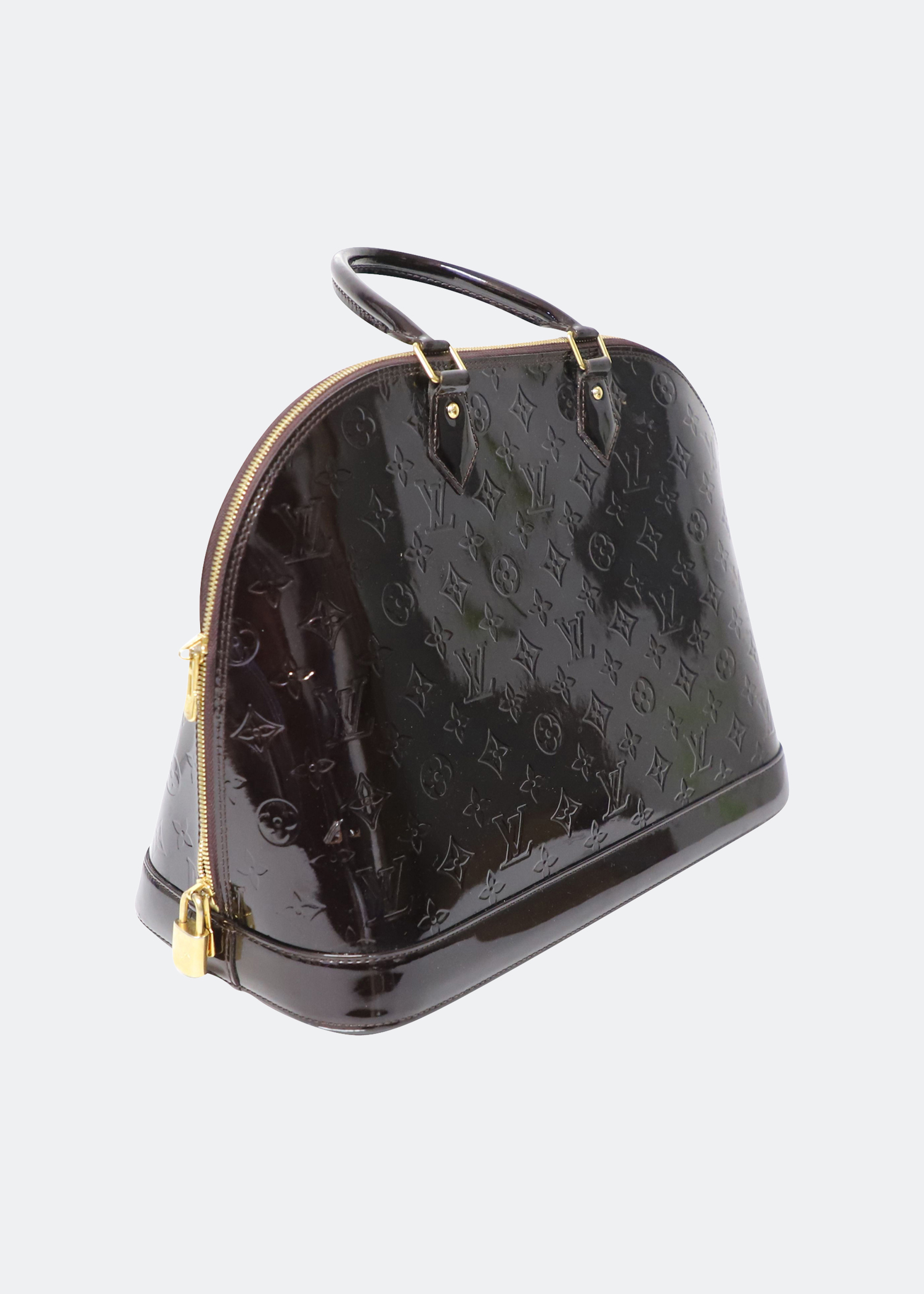 

Alma MM bag in burgundy patent leather