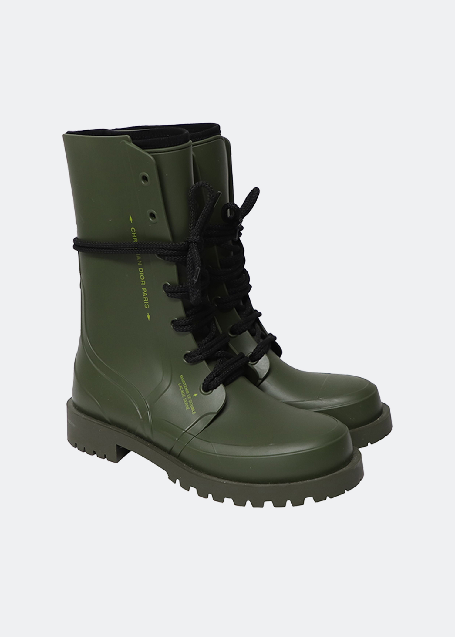 

Diorcamp boots in green rubber