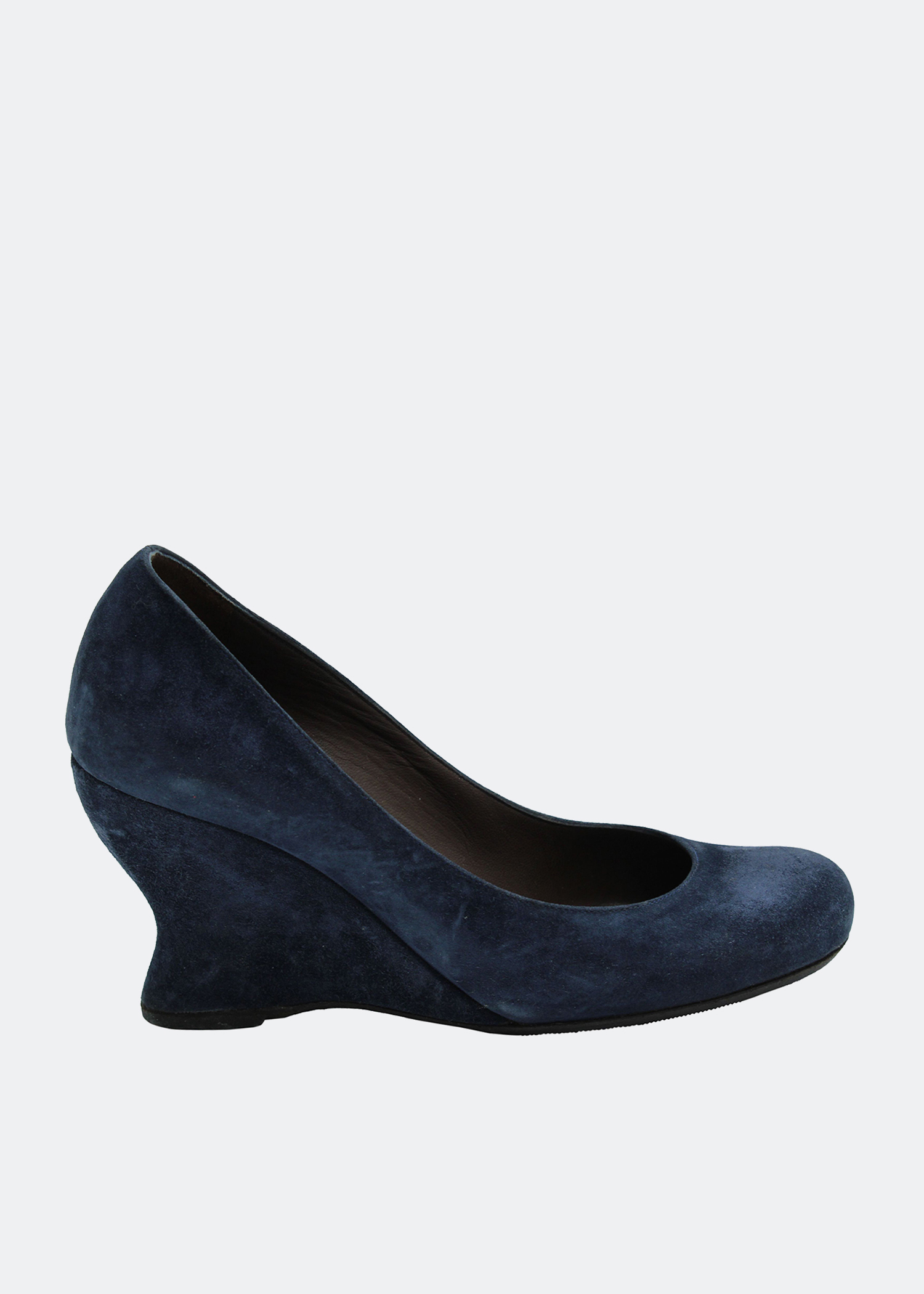 

Suede wedge pumps, Blue