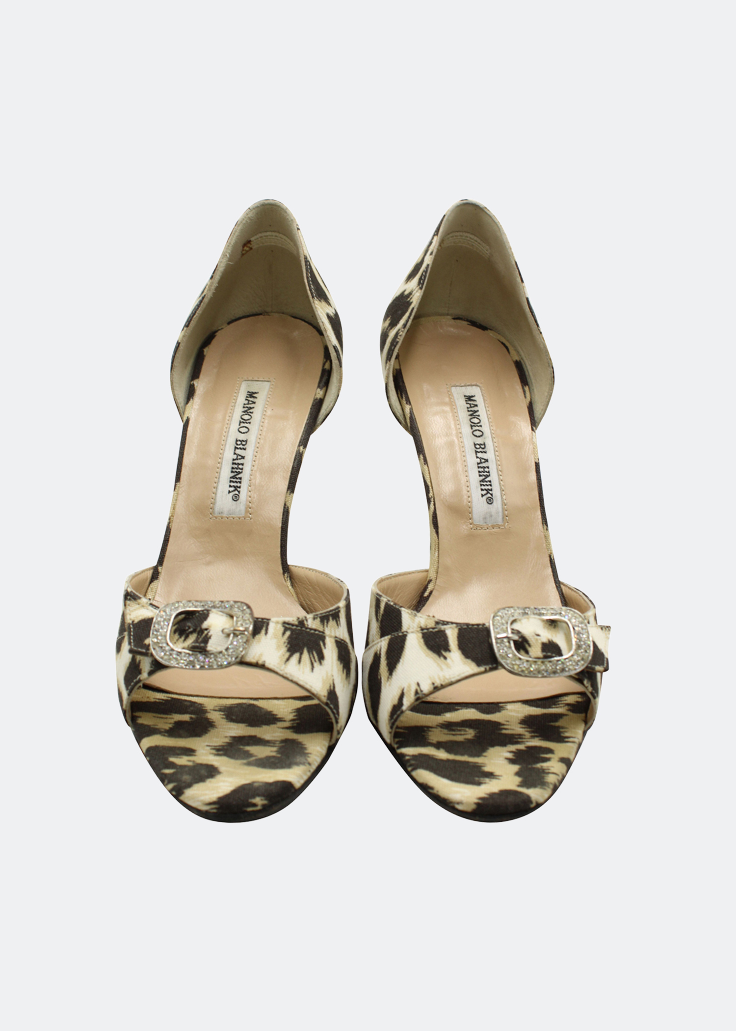 

Printed peep-toe pumps, Animal print