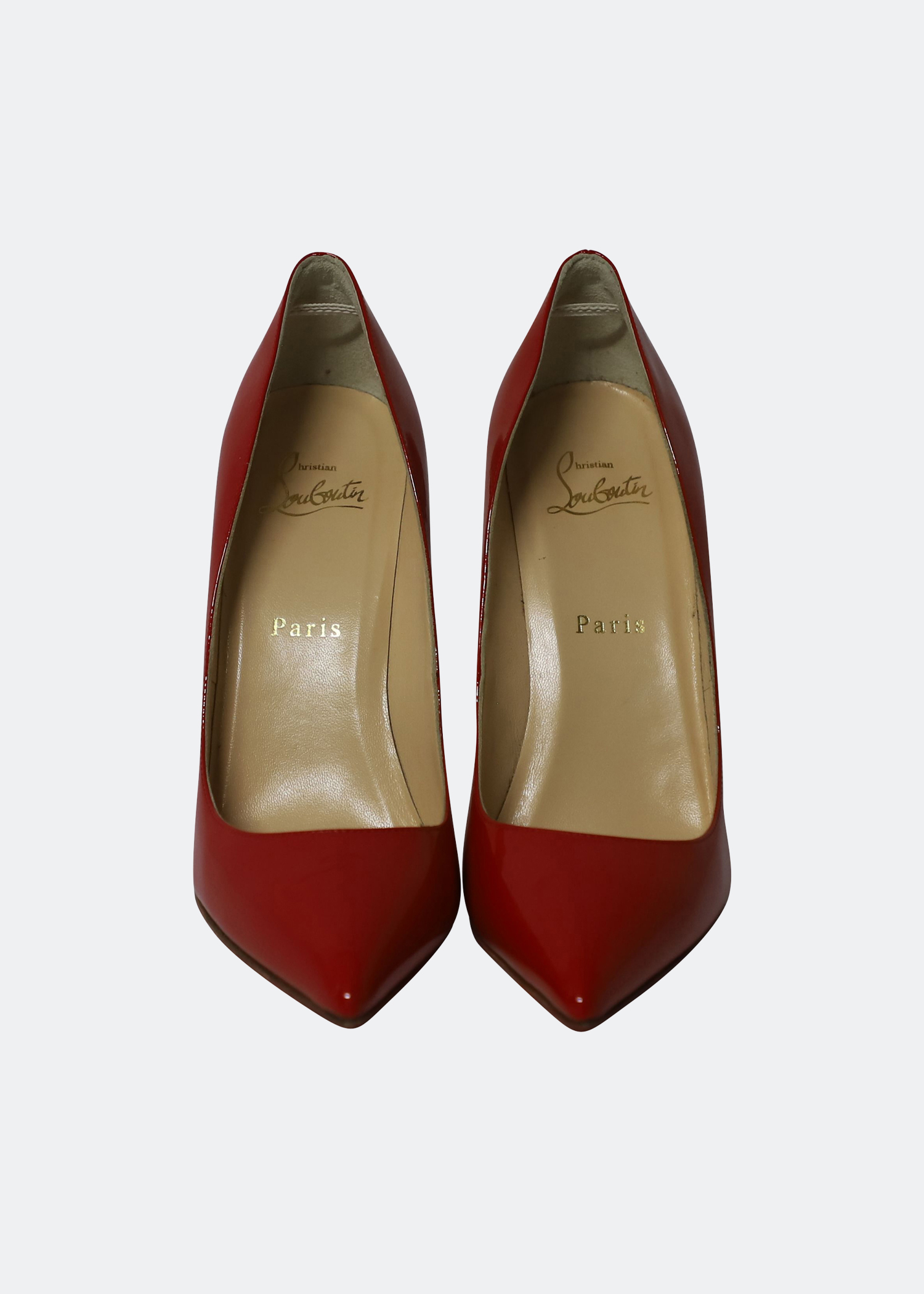 

Batignolles pointed pumps in red patent leather