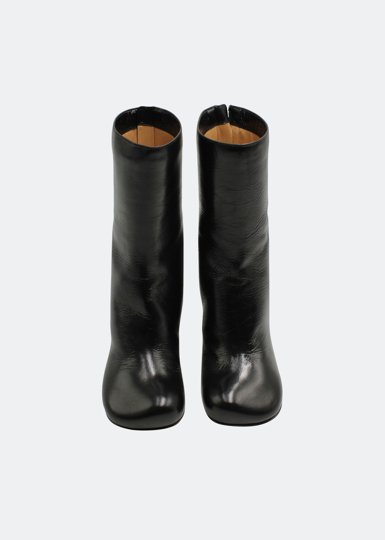 

Bloc boots in black leather