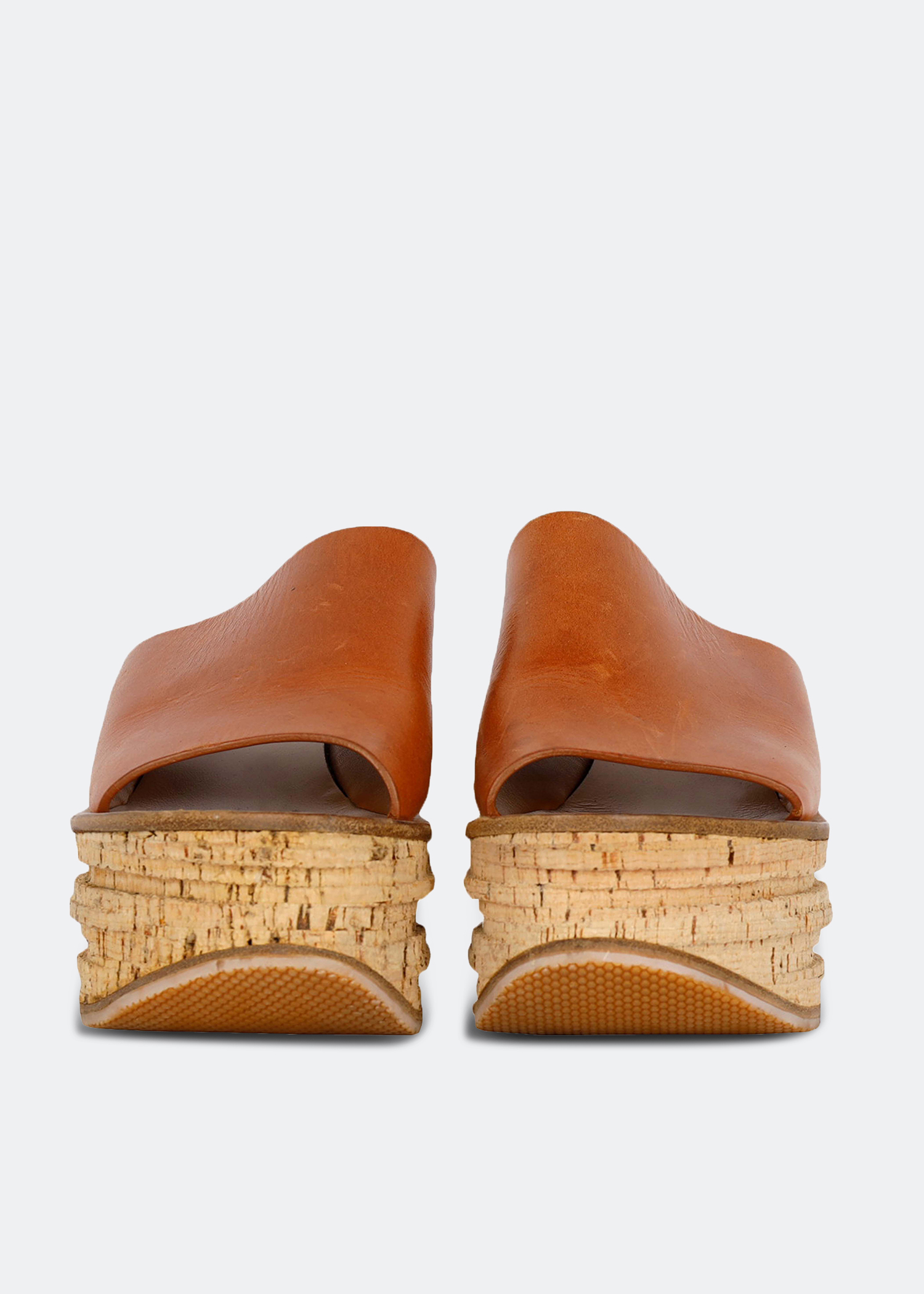 

Camille wedge mules, Brown