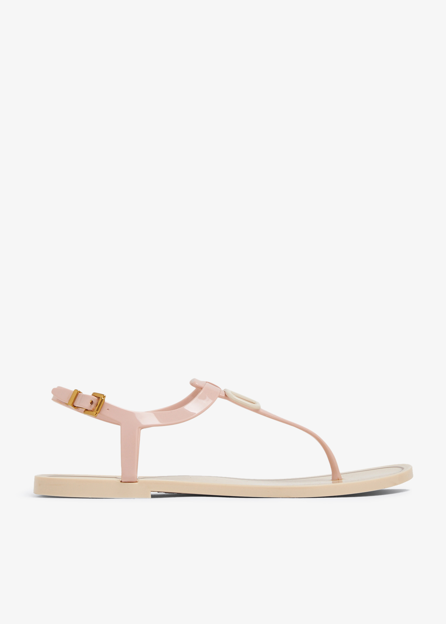 

VLogo thong flat sandals, Beige