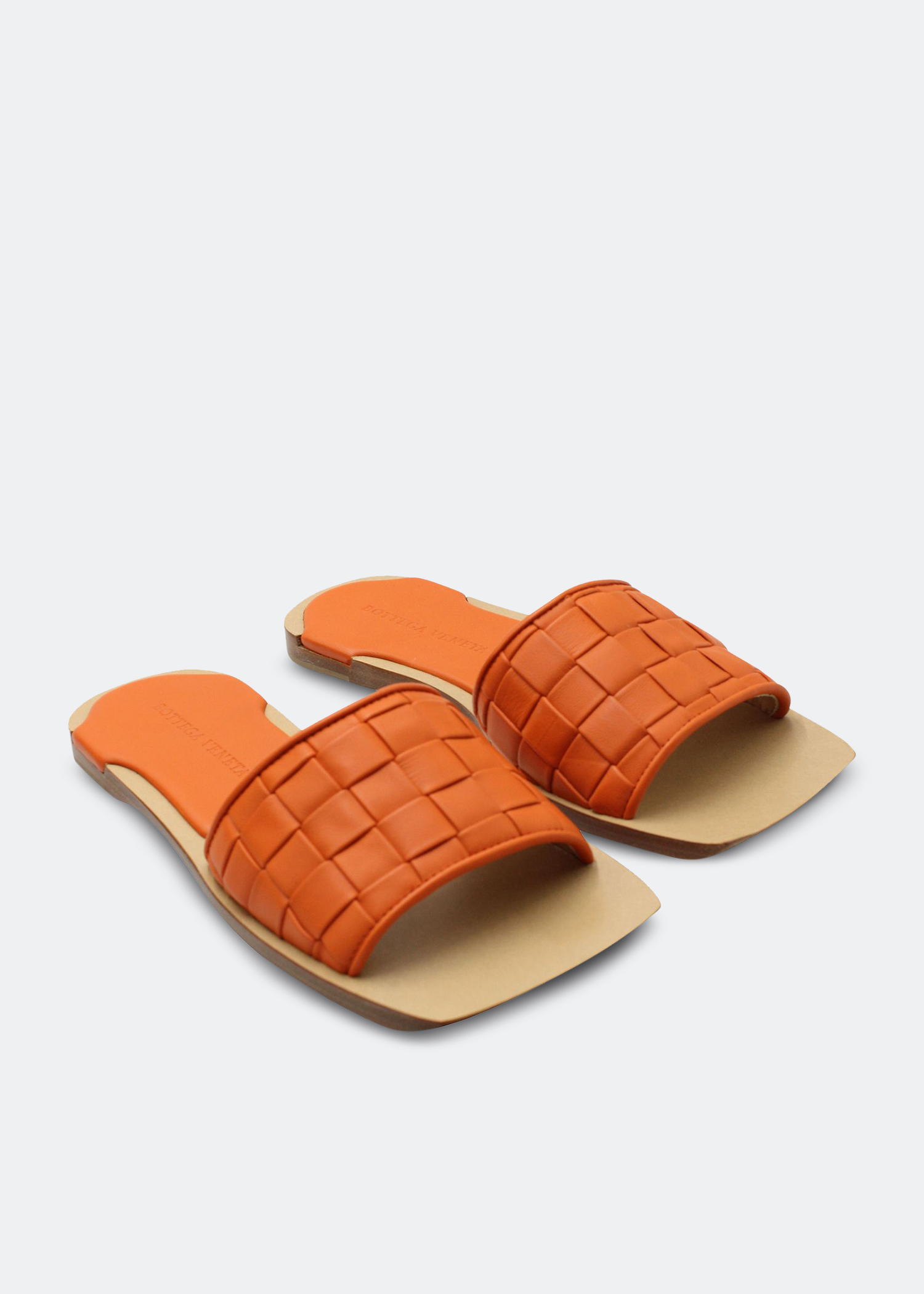 

Intrecciato flat sandals, Orange