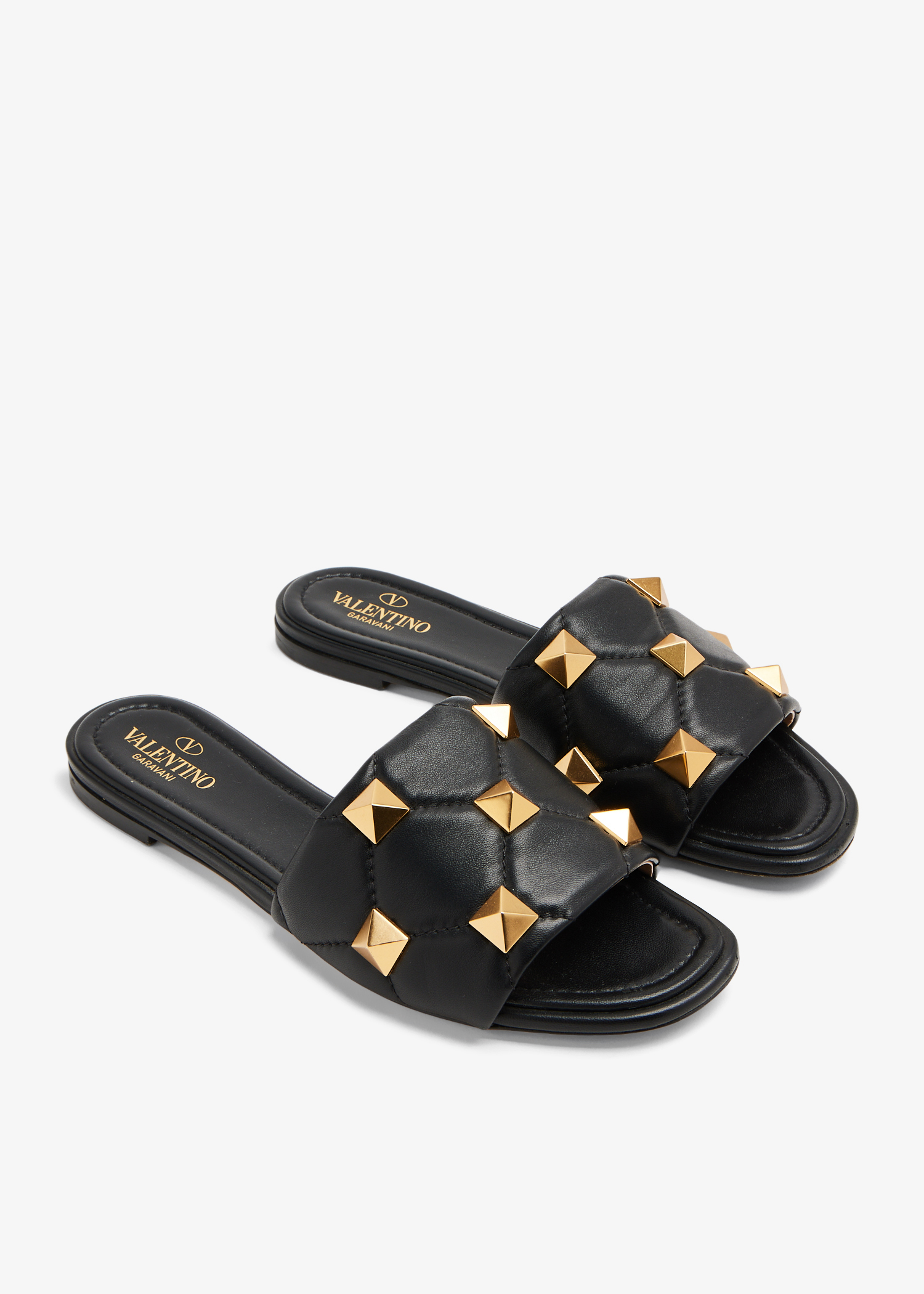 

Roman Stud slide sandals, Black