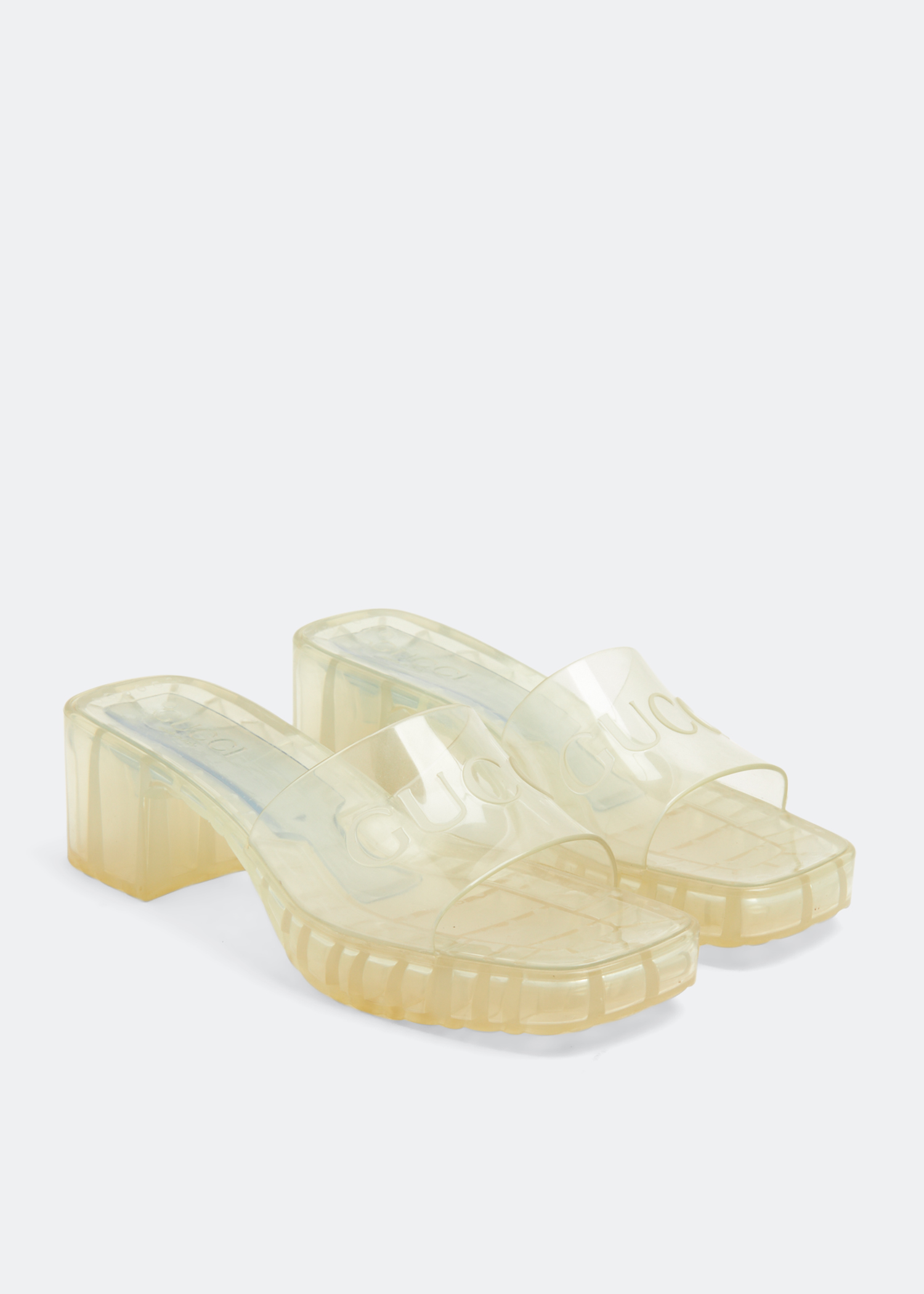

Logo slide sandals, White