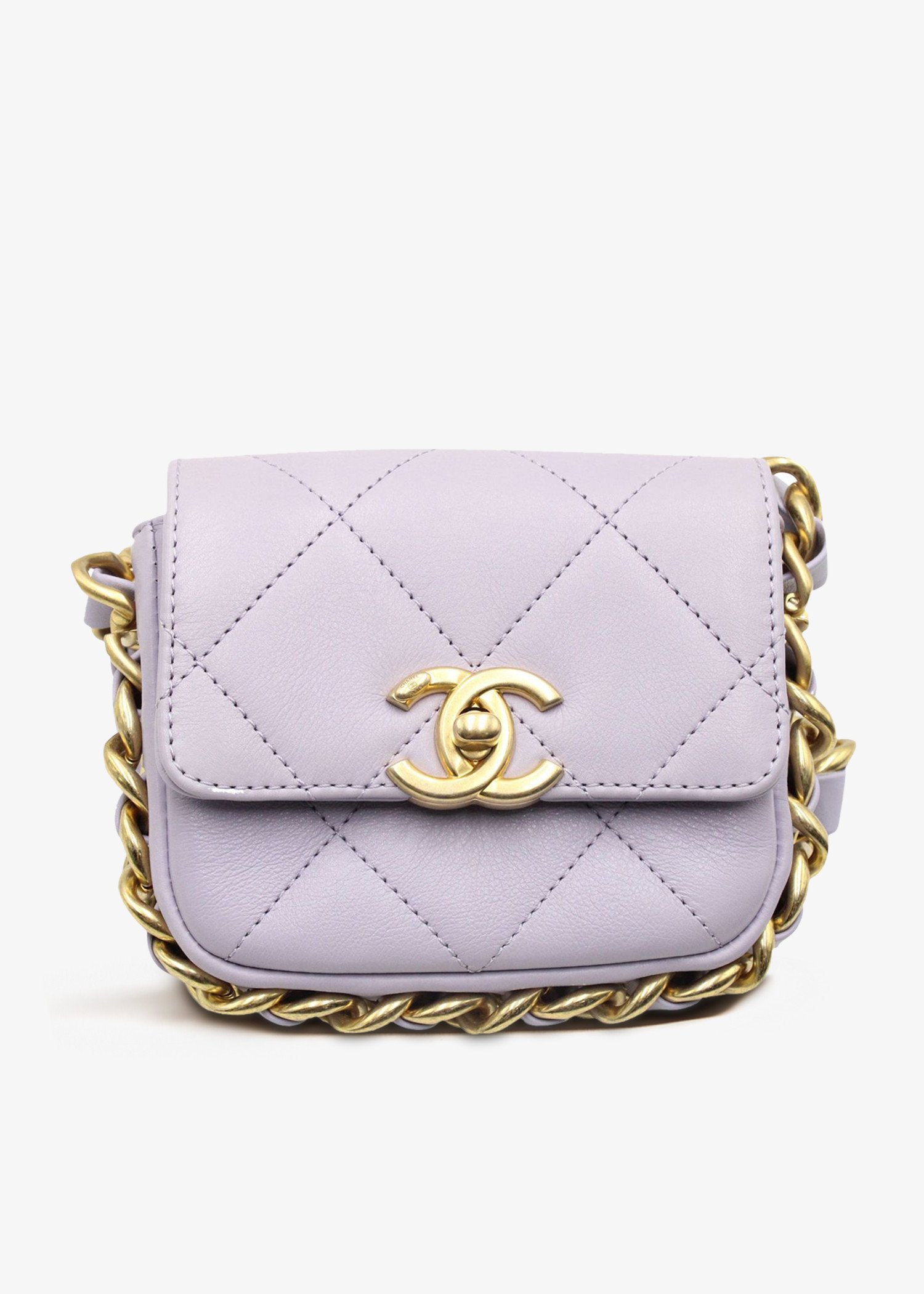 

Mini Framing Chain Flap bag, Purple