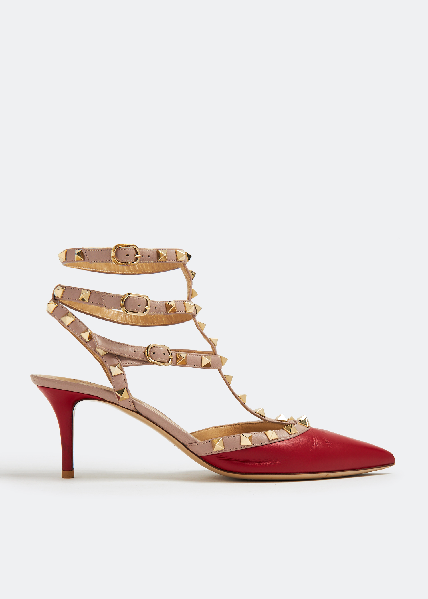 

Rockstud pumps, Red