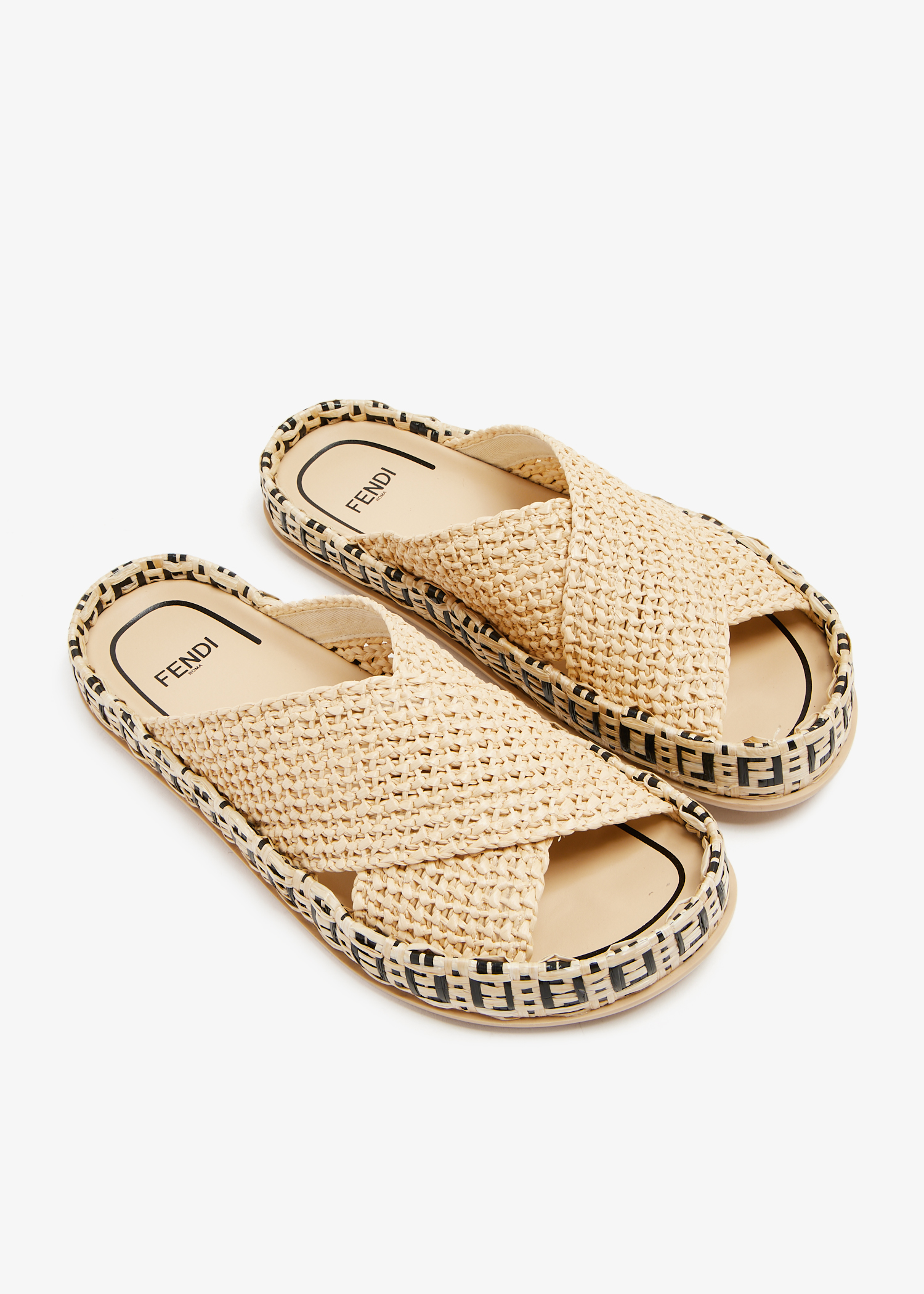 

FF crisscross sandals, Beige