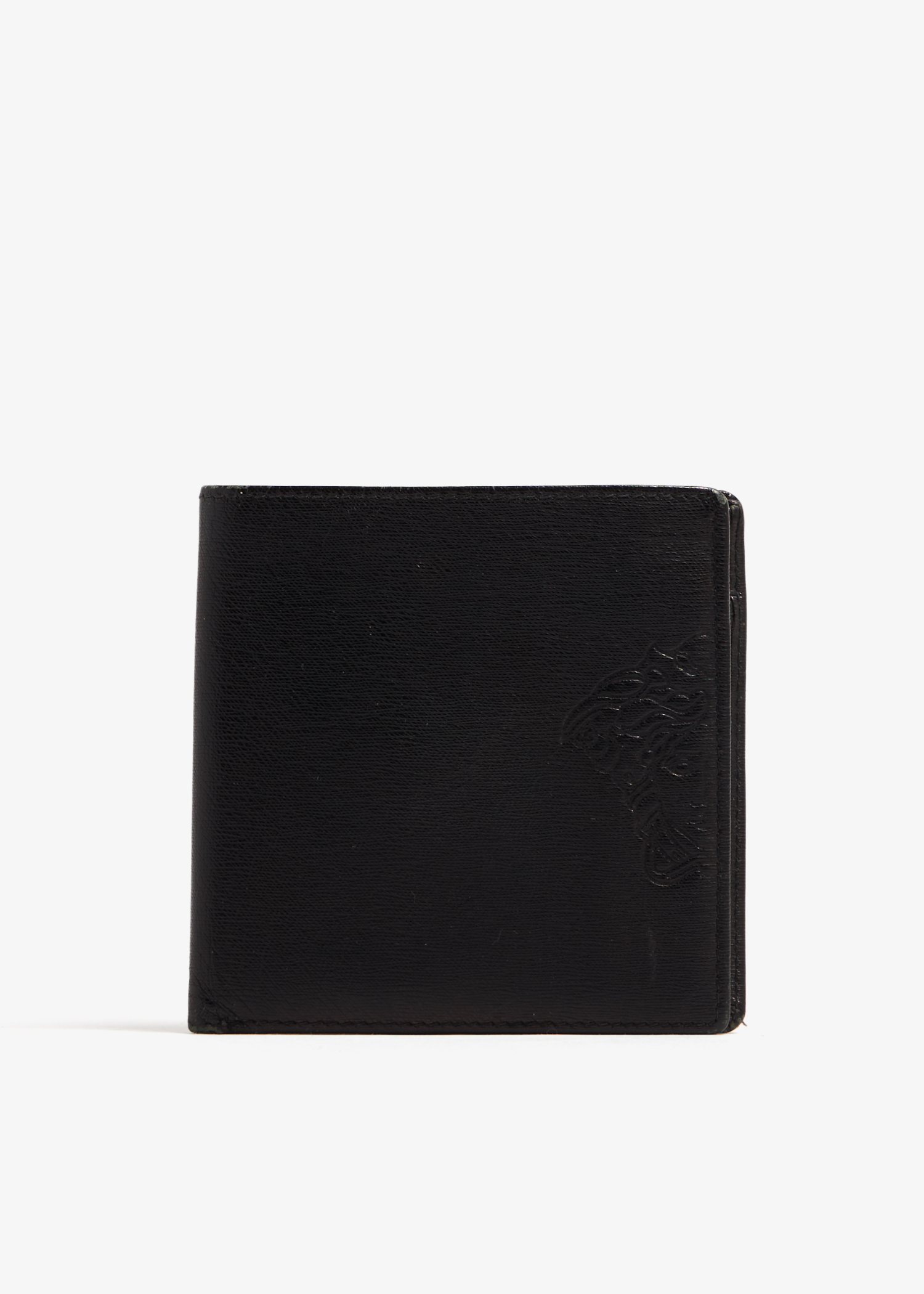 

Medusa embossed bifold wallet, Black