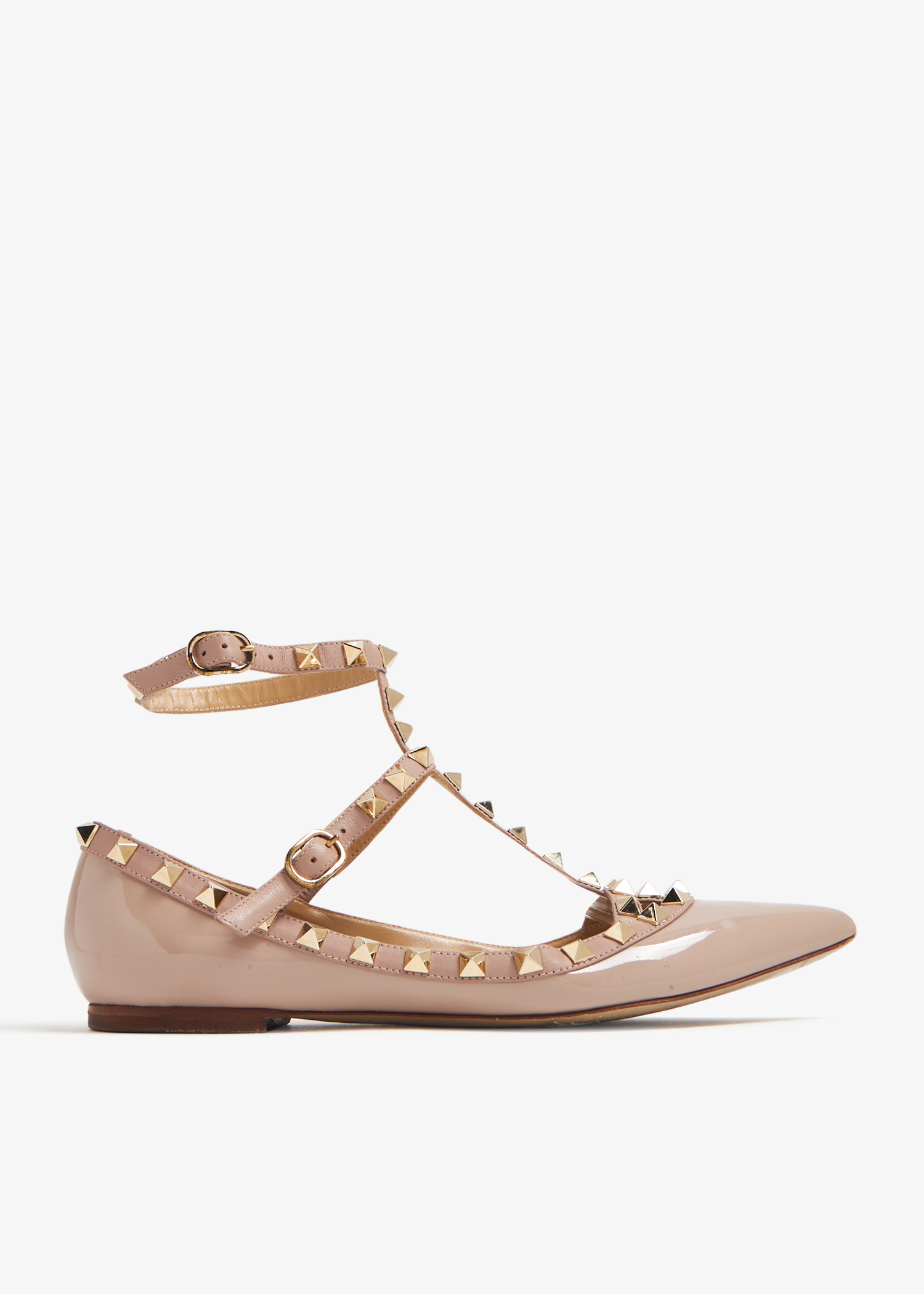 

Rockstud ballet flats, Beige