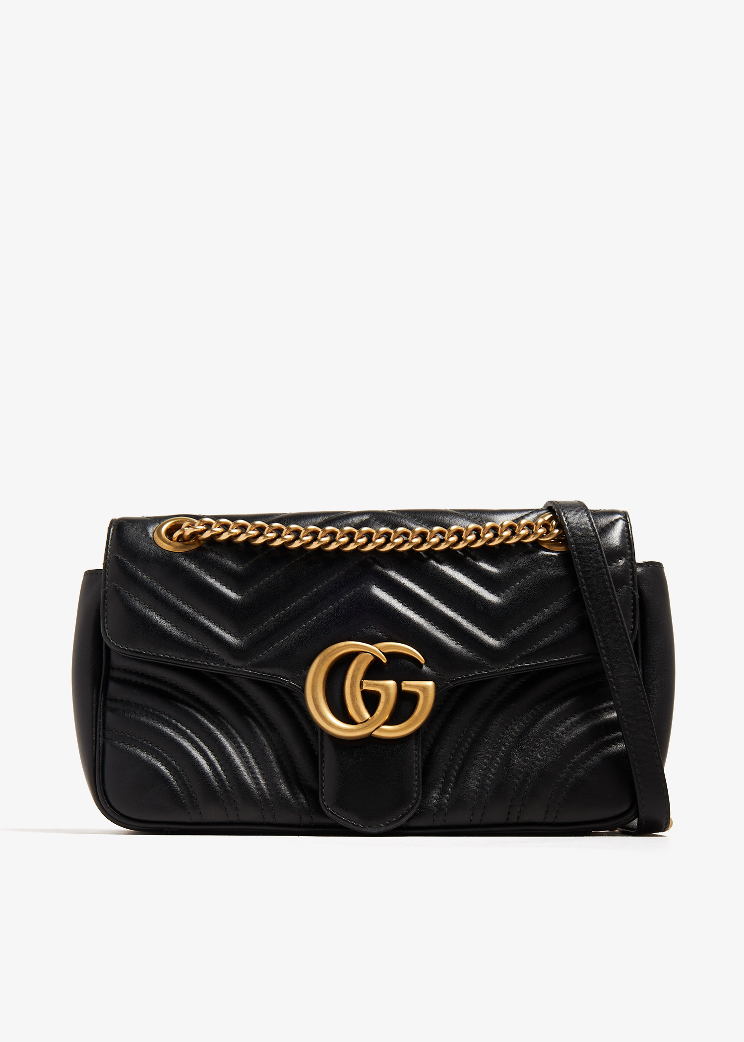 

Small GG Marmont matelasse bag, Black