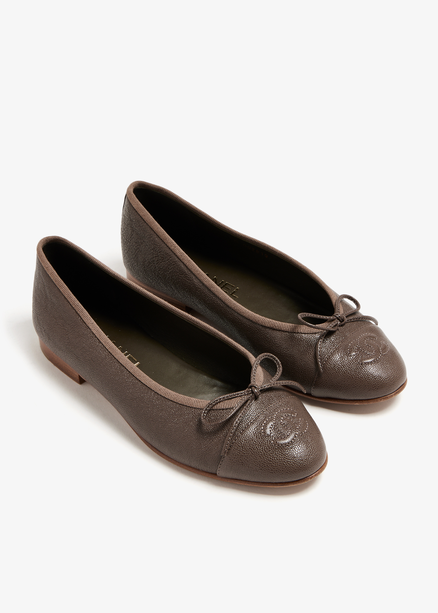 

CC cap-toe bow ballerinas, Brown