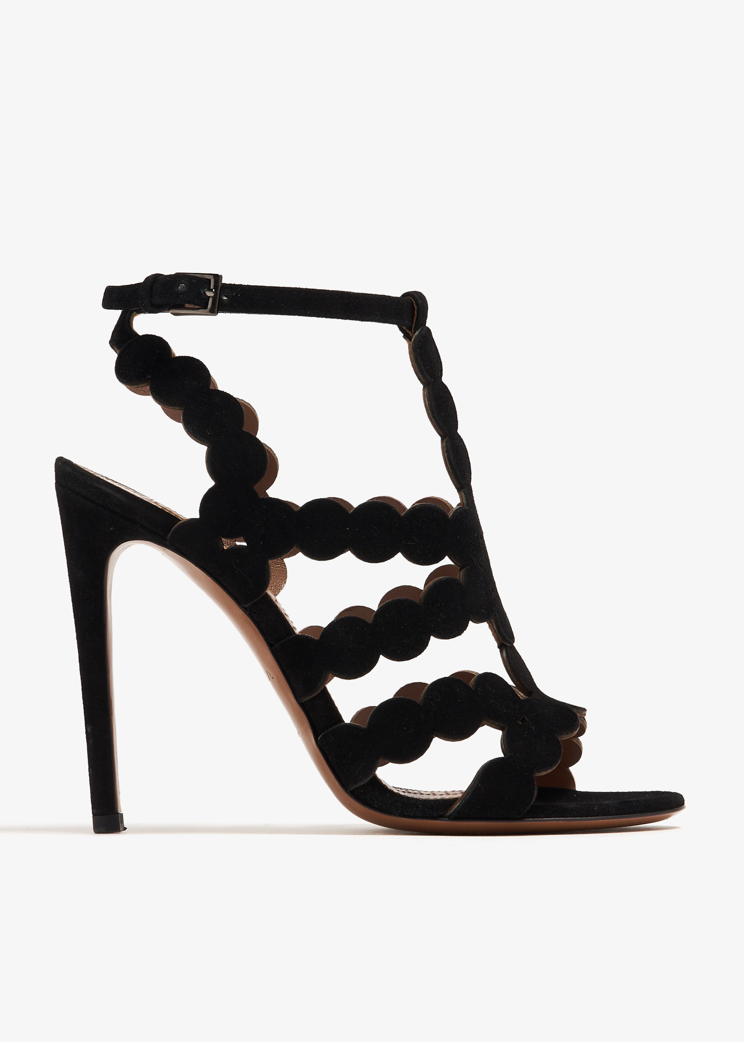 

Laser-cut sandals, Black