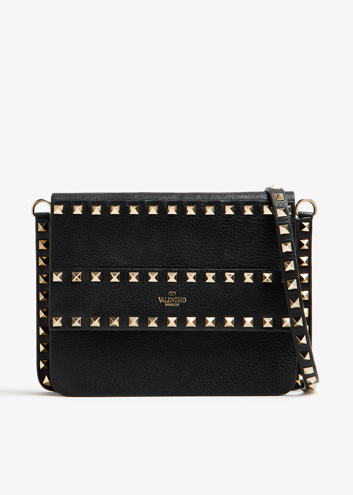 

Rockstud small shoulder bag, Black