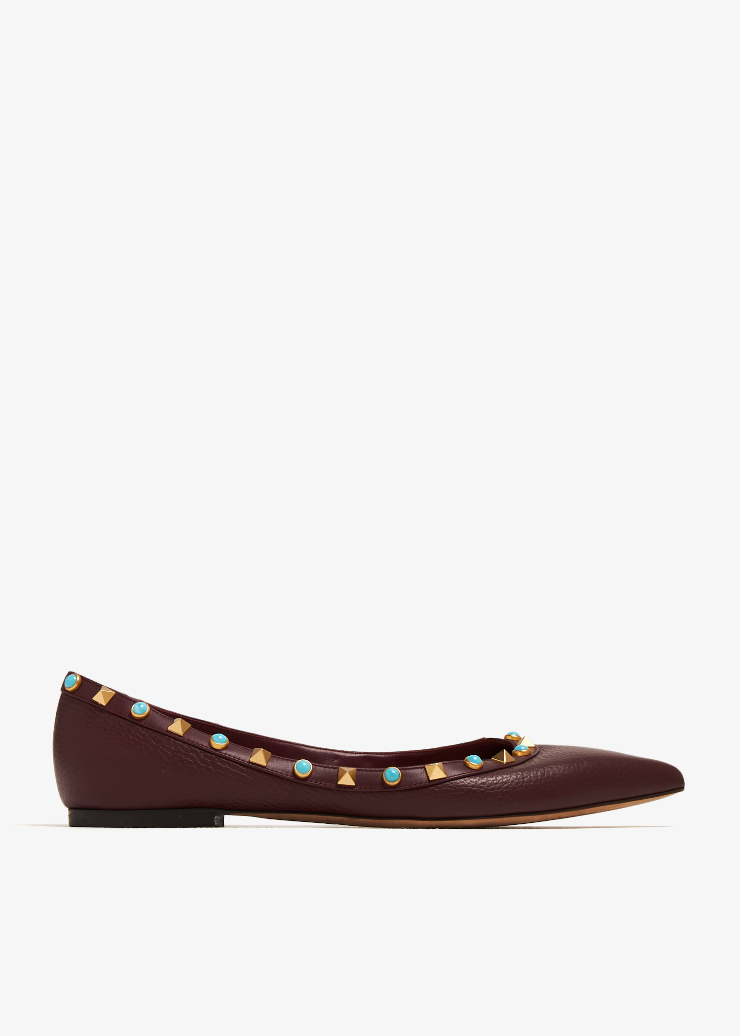 

Rockstud ballet flats, Burgundy