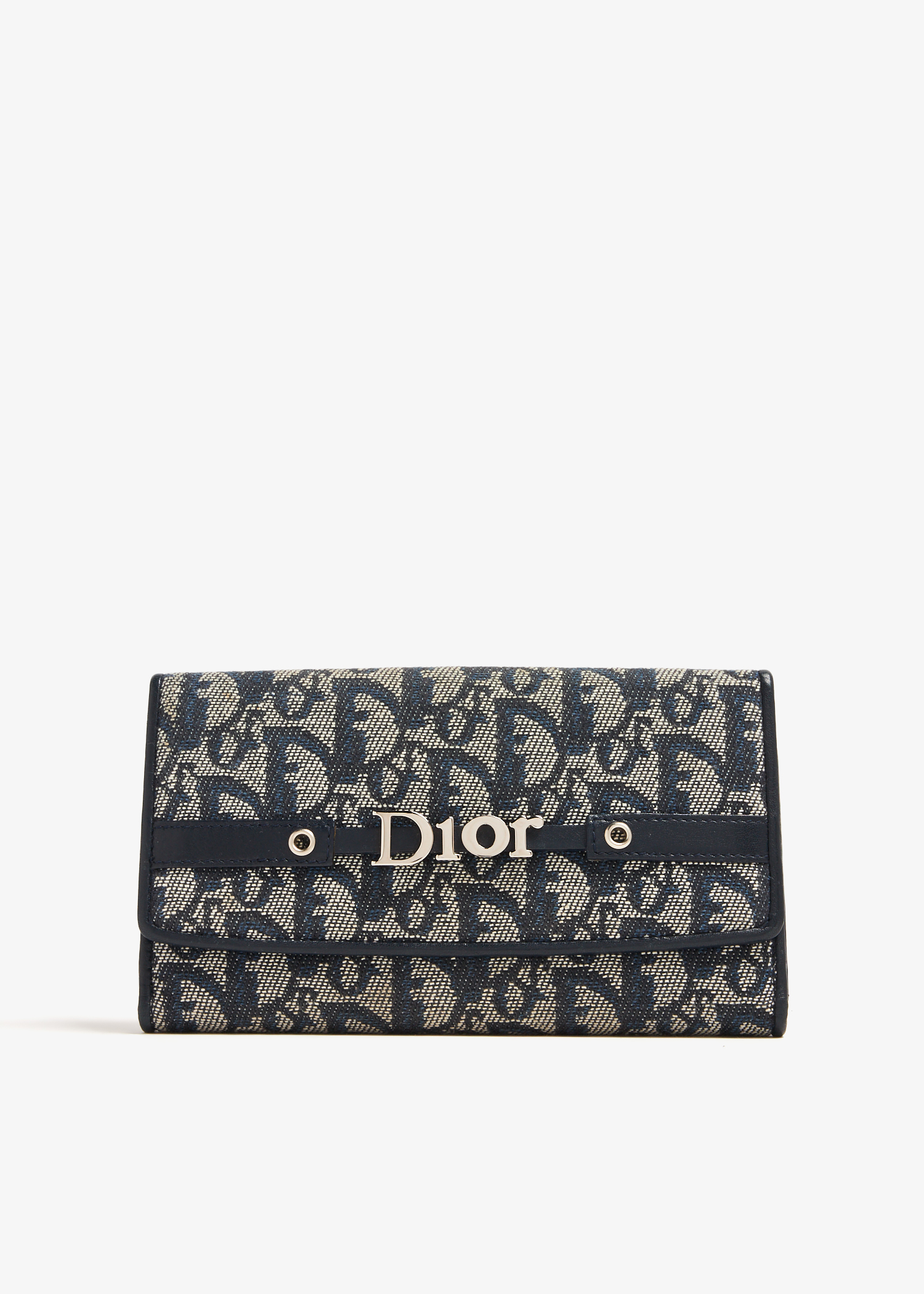 

Monogram long wallet, Blue